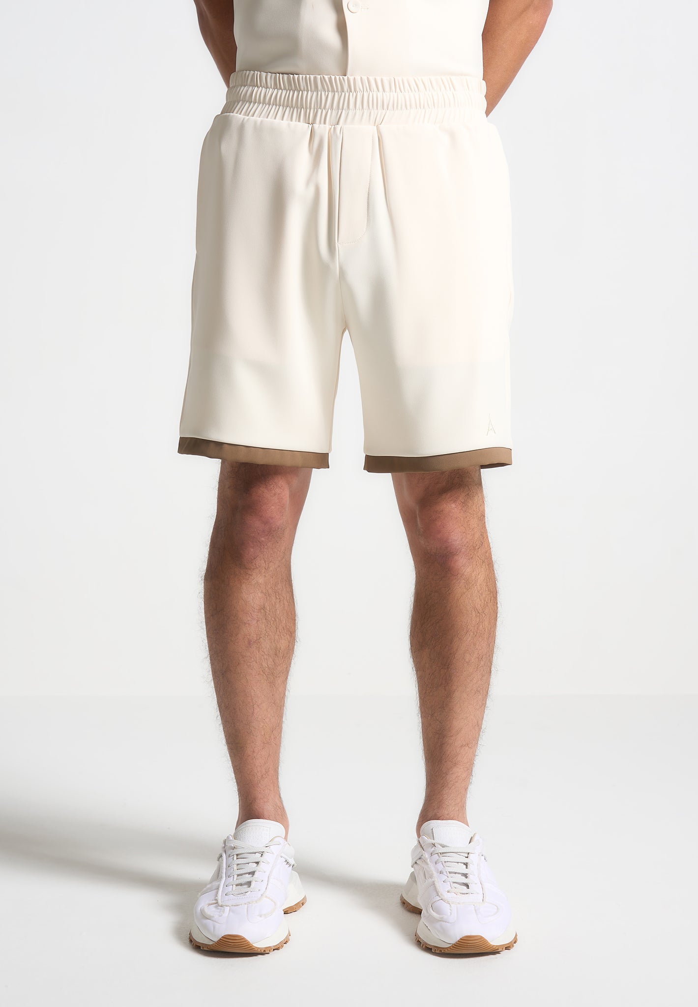 Color Block Shorts with Elastic Waistband & Side Pockets | Manière De Voir