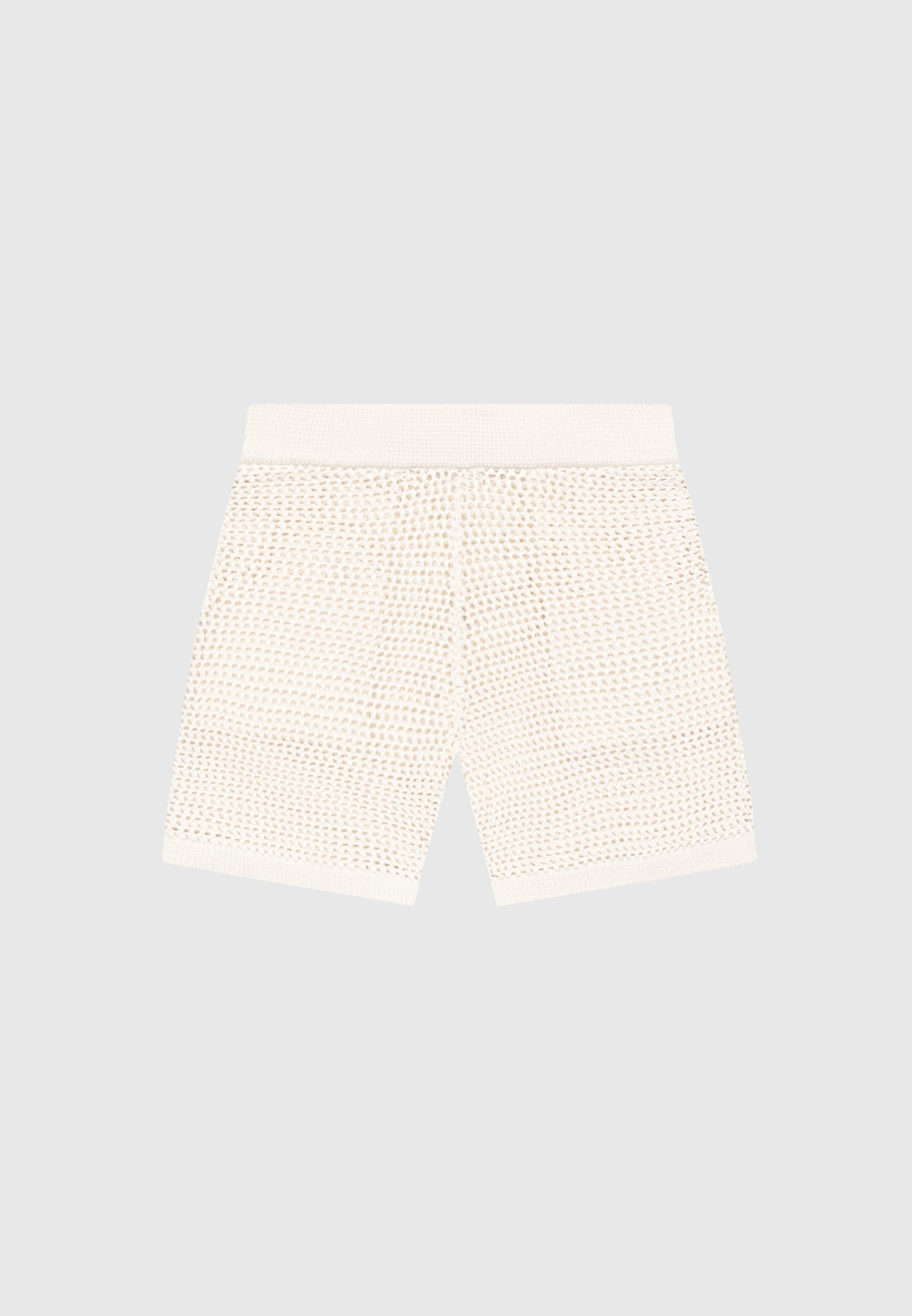 Crochet Knit Shorts with Elastic Waistband & Drawcord | Manière De Voir