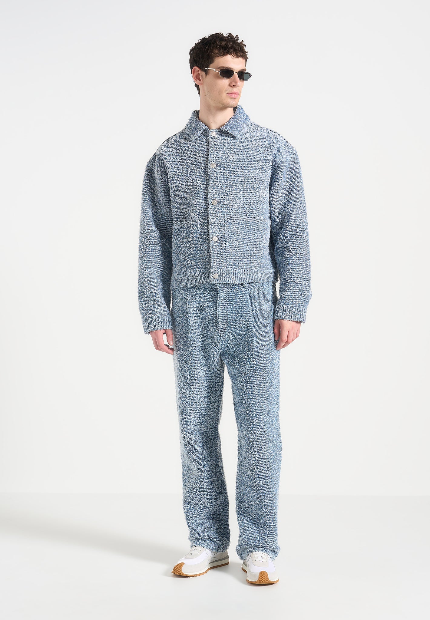 Bouclé Jacket with Back Pleat - Cropped & Structured | Damien