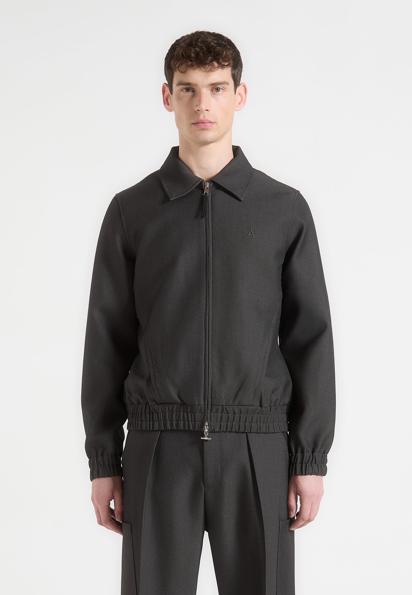 Men's Harrington Jacket with Dual Zip & Ribbed Cuffs | Eli