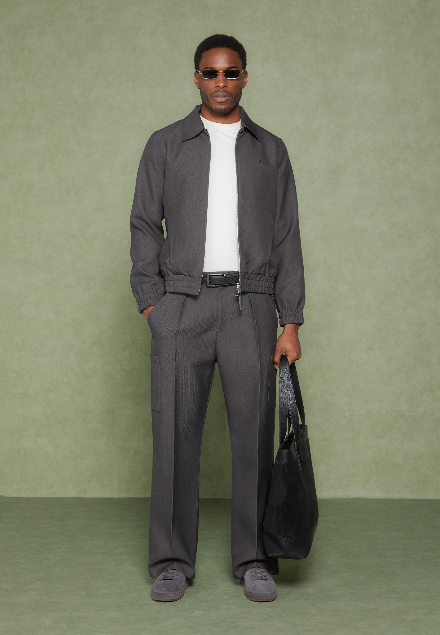 Men's Harrington Jacket with Dual Zip & Ribbed Cuffs | Eli