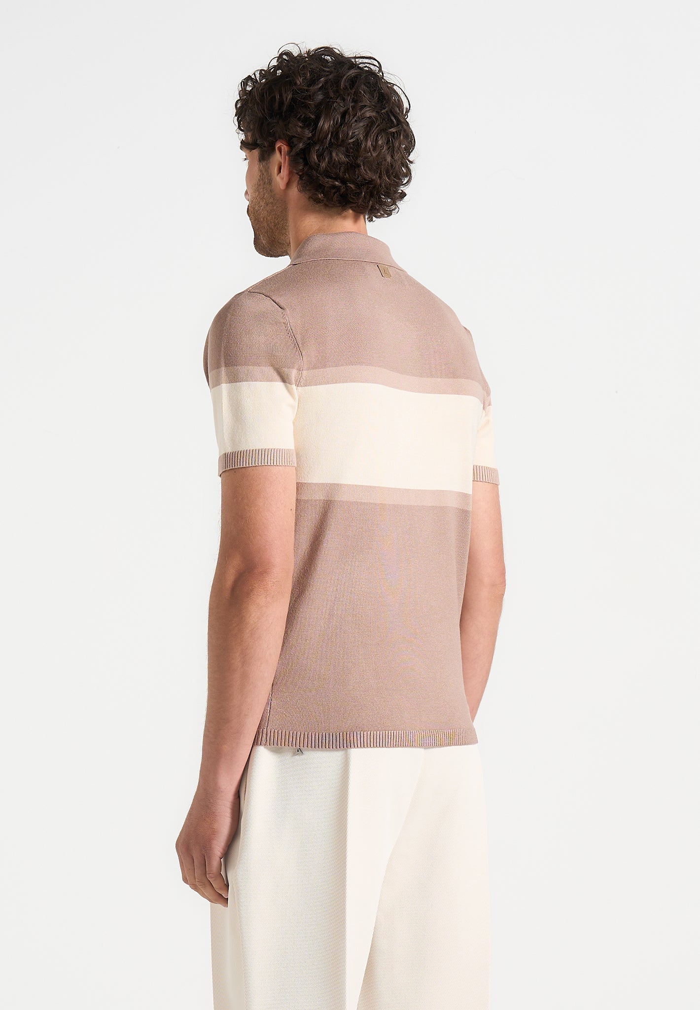 Color Block Polo Shirt for Men - Soft Knit & V-Neck | Enzo