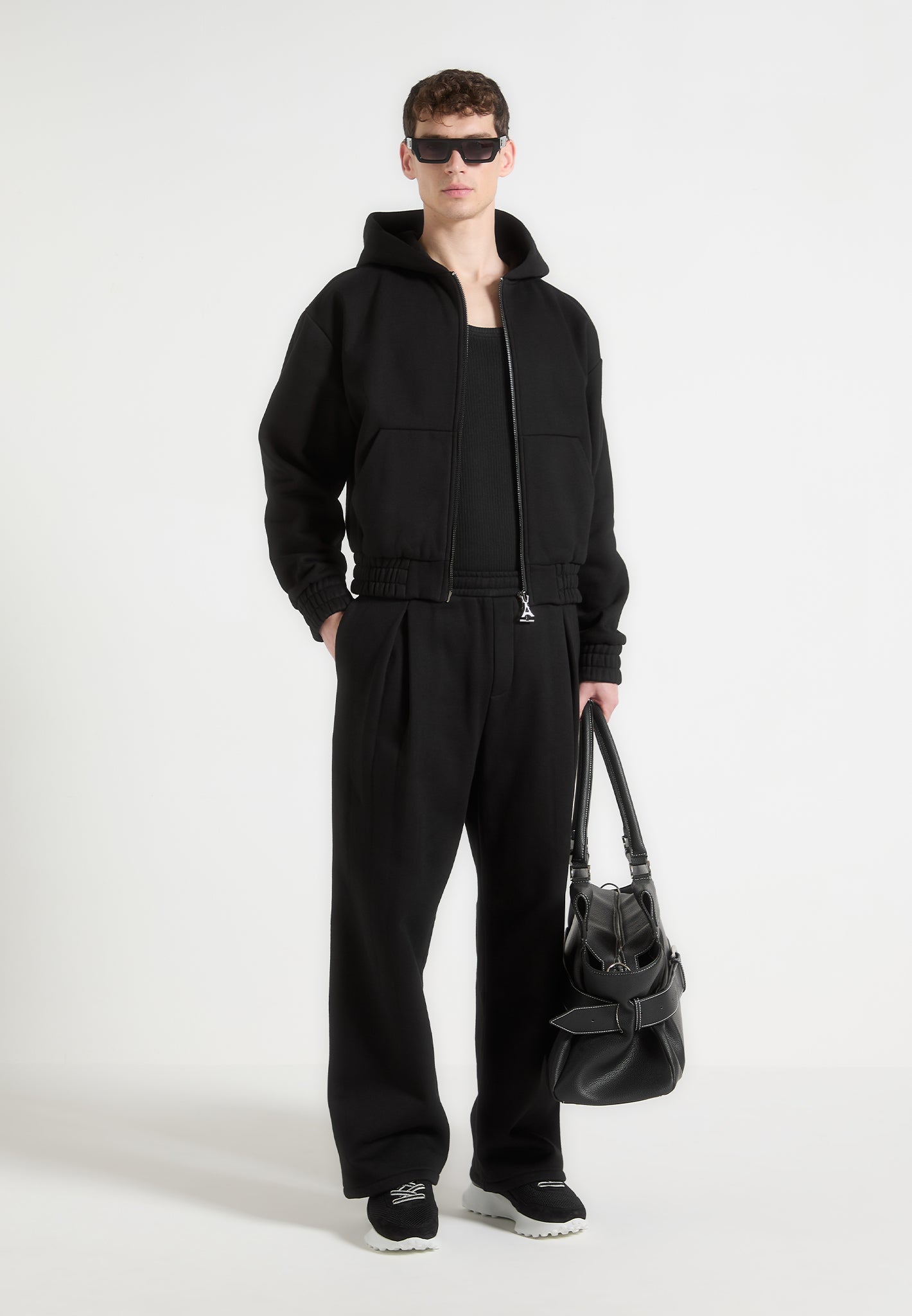 Cropped Zip Hoodie for Women - Heavyweight Cotton & Two-Way Zip | Éternel