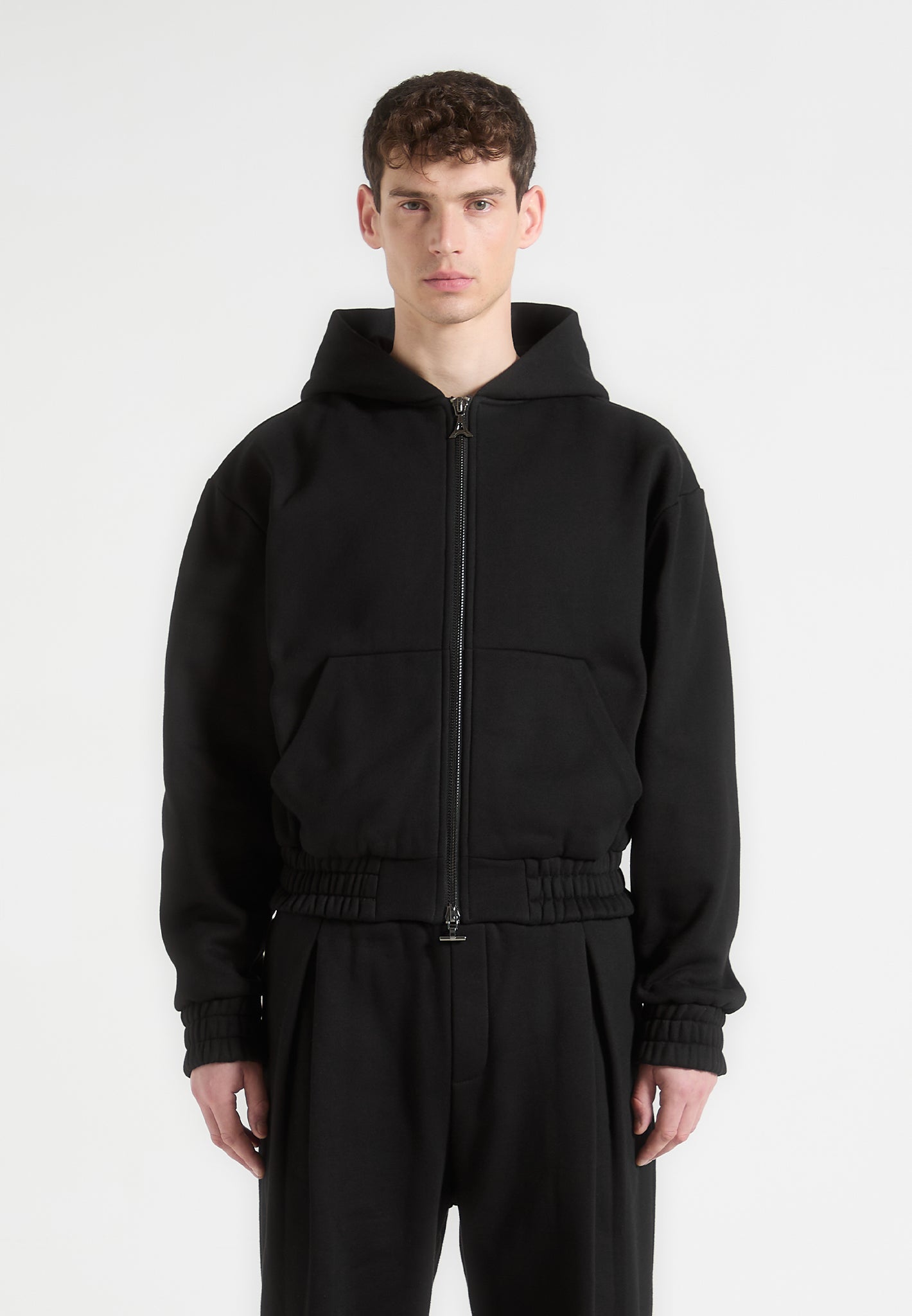 Cropped Zip Hoodie for Women - Heavyweight Cotton & Two-Way Zip | Éternel