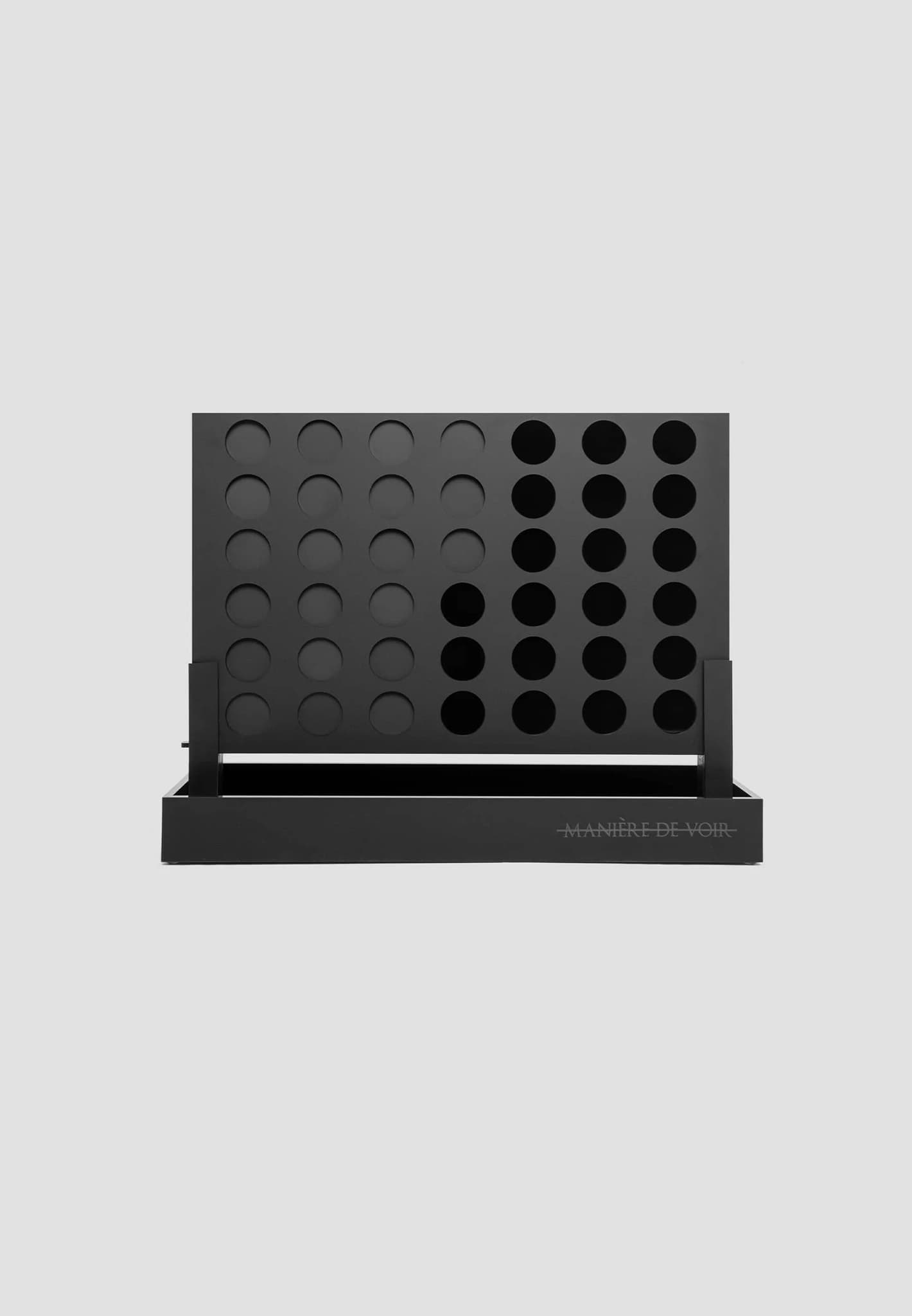Minimalist Four-In-A-Row Game - Black Gloss & Matte Design