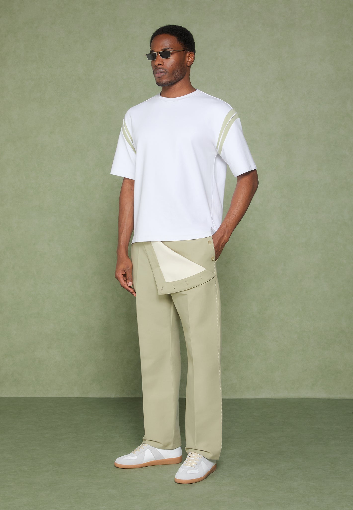 Foldover Trousers for Men - 100% Cotton Relaxed Fit | Henri Sage