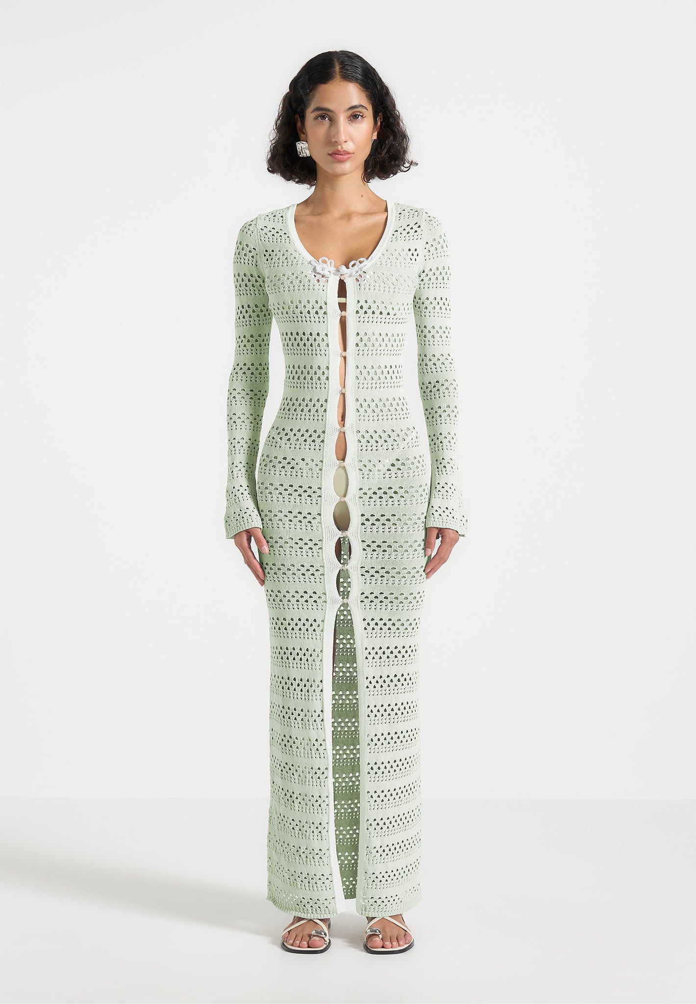 Lightweight Pointelle Knit Cover Up for Beach & Travel | Aria