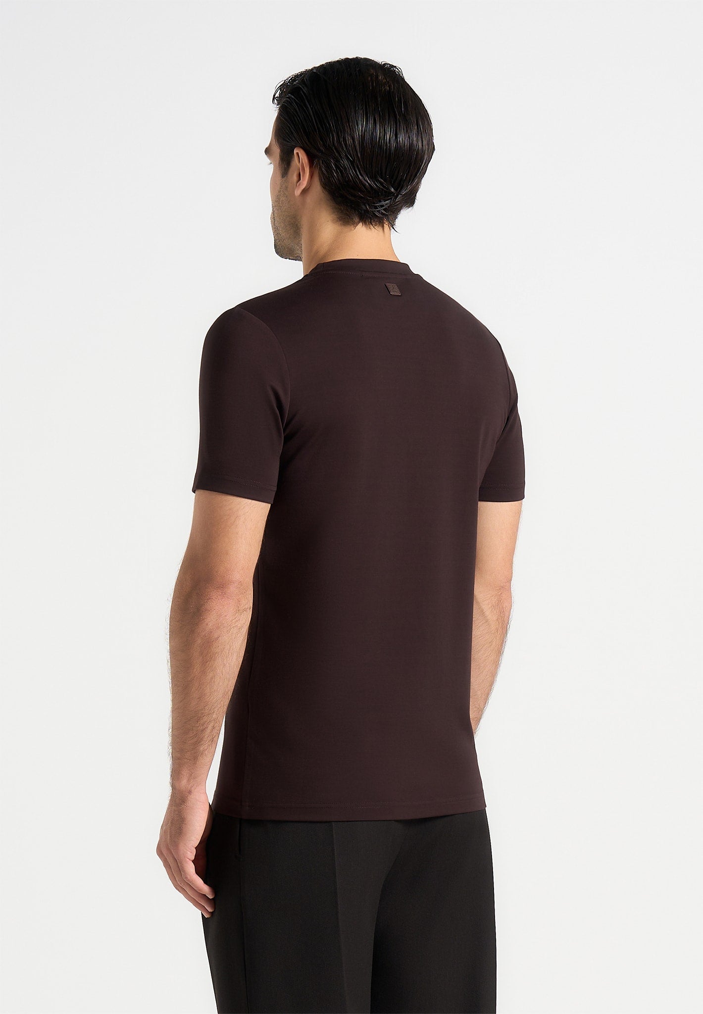 Slim Fit Luxe T-Shirt in Brown | Soft-Touch High Cotton Blend
