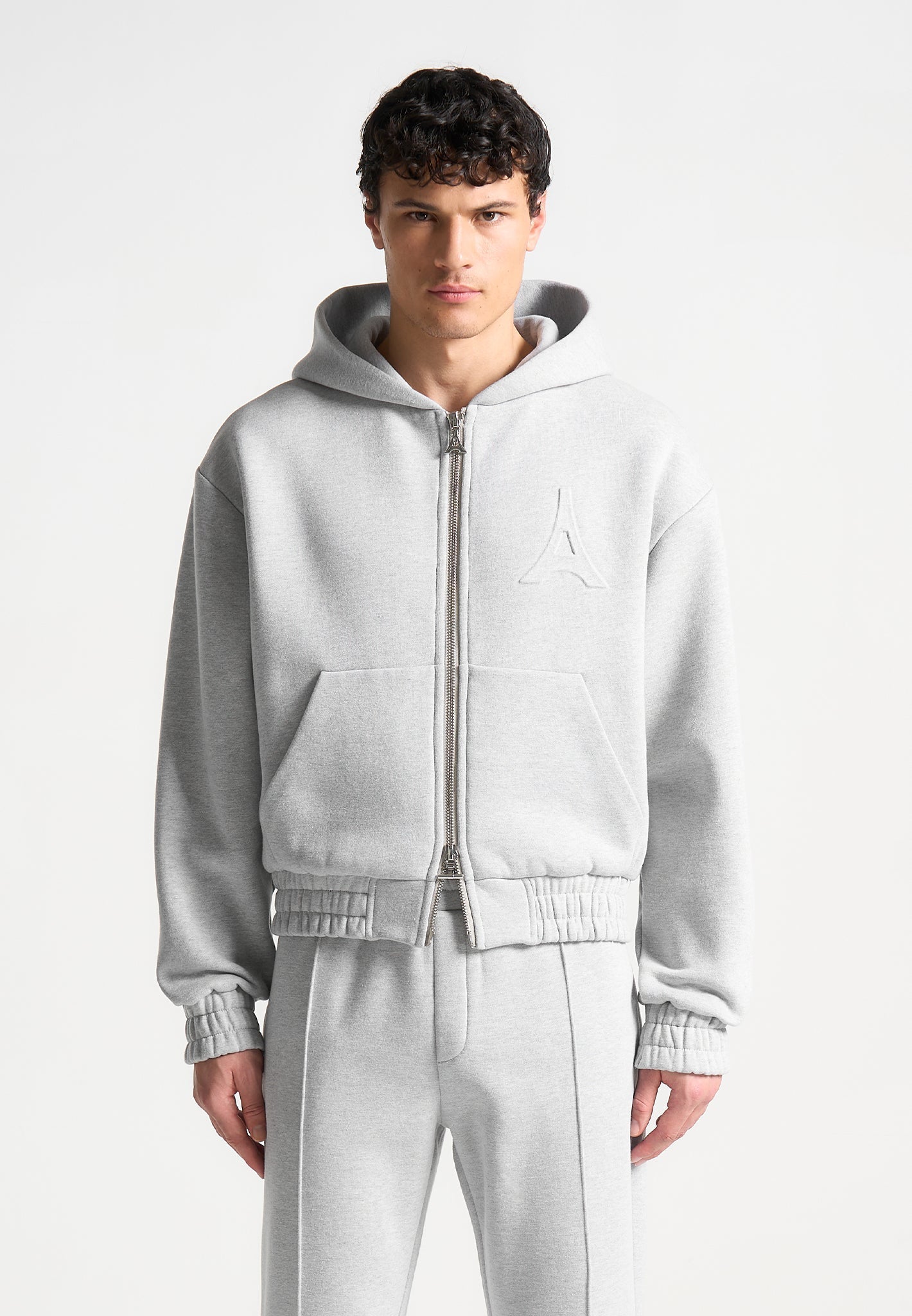Eiffel Embossed Zip Hoodie - Heavyweight 420GSM | Éternel