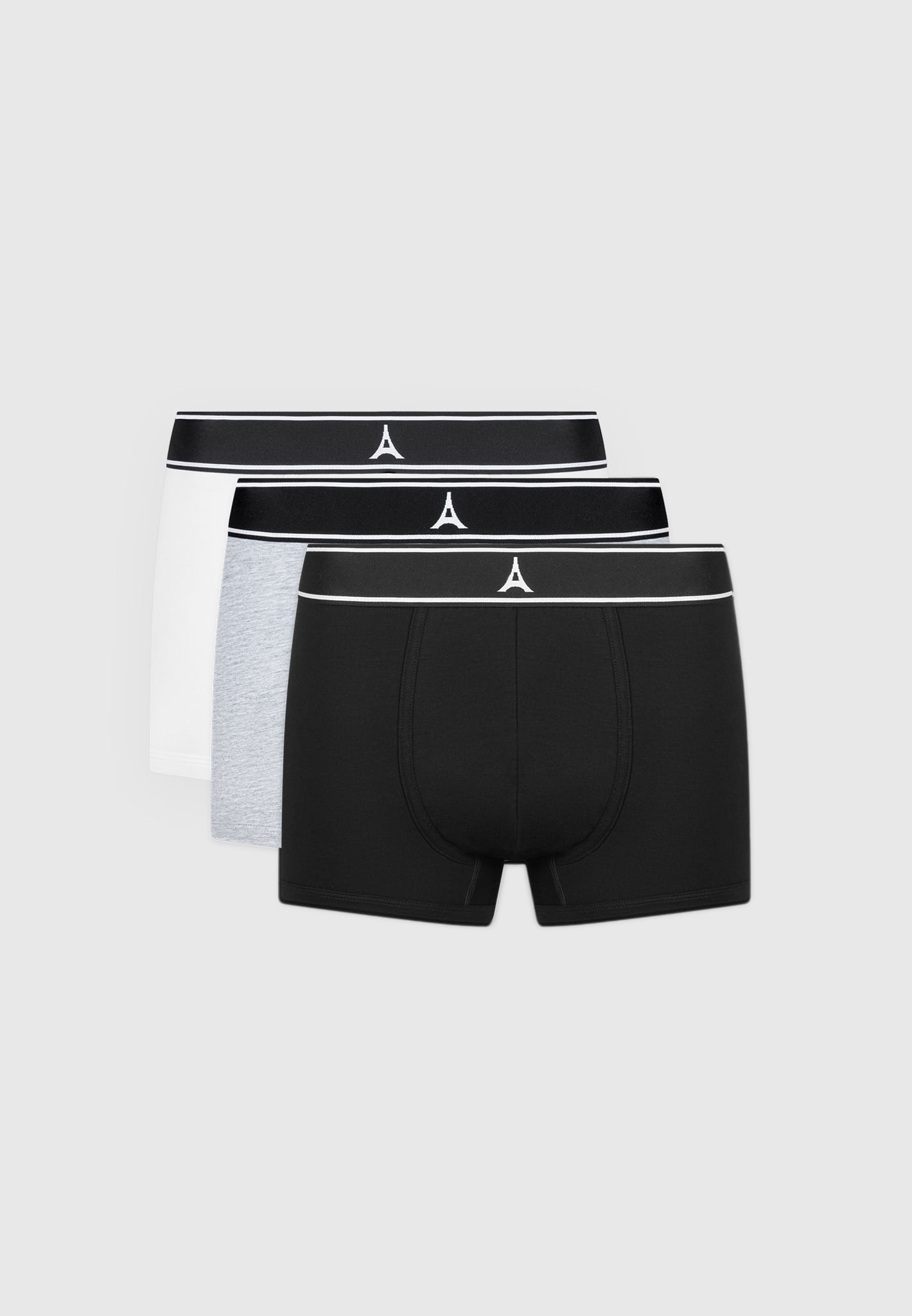 Stretch Jersey Boxers Pack of 3 with Supportive Panel | L'Eiffel