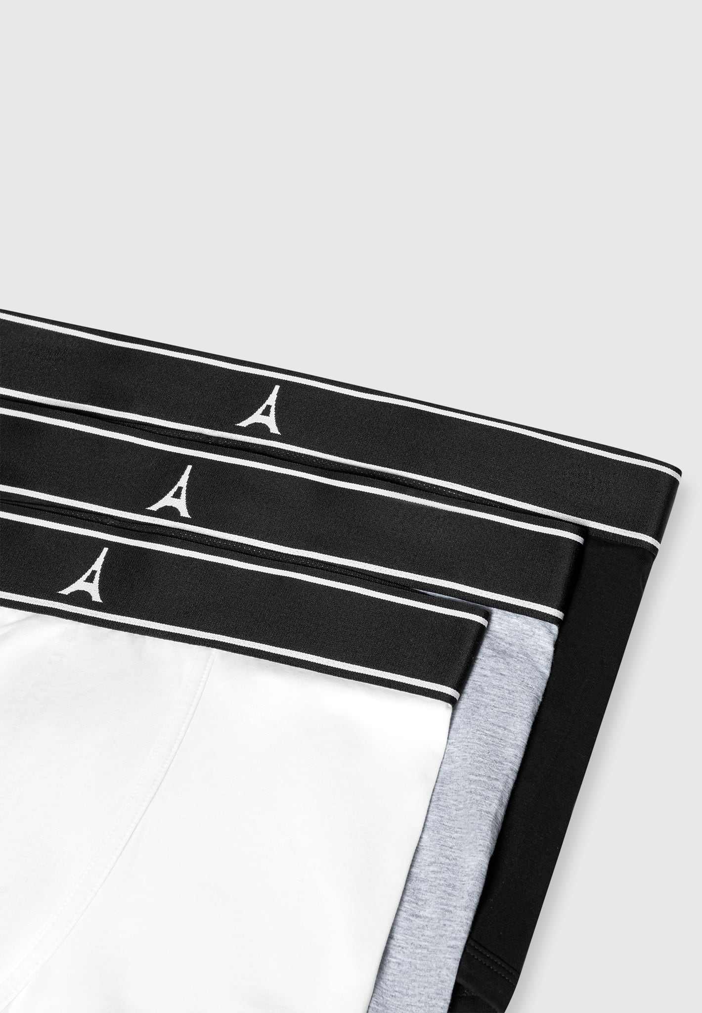 Stretch Jersey Boxers Pack of 3 with Supportive Panel | L'Eiffel