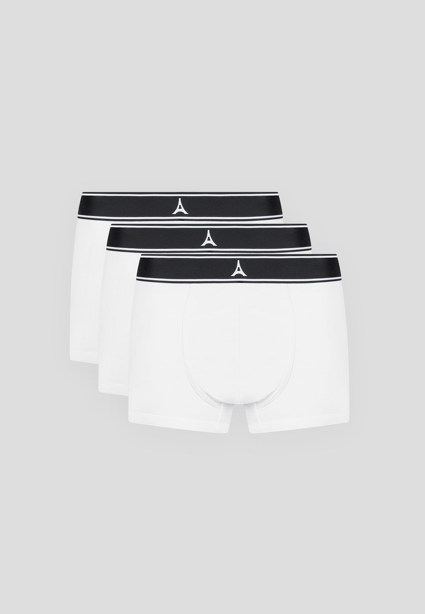 Men's Stretch Jersey Boxers Pack of 3 - White | L'Eiffel