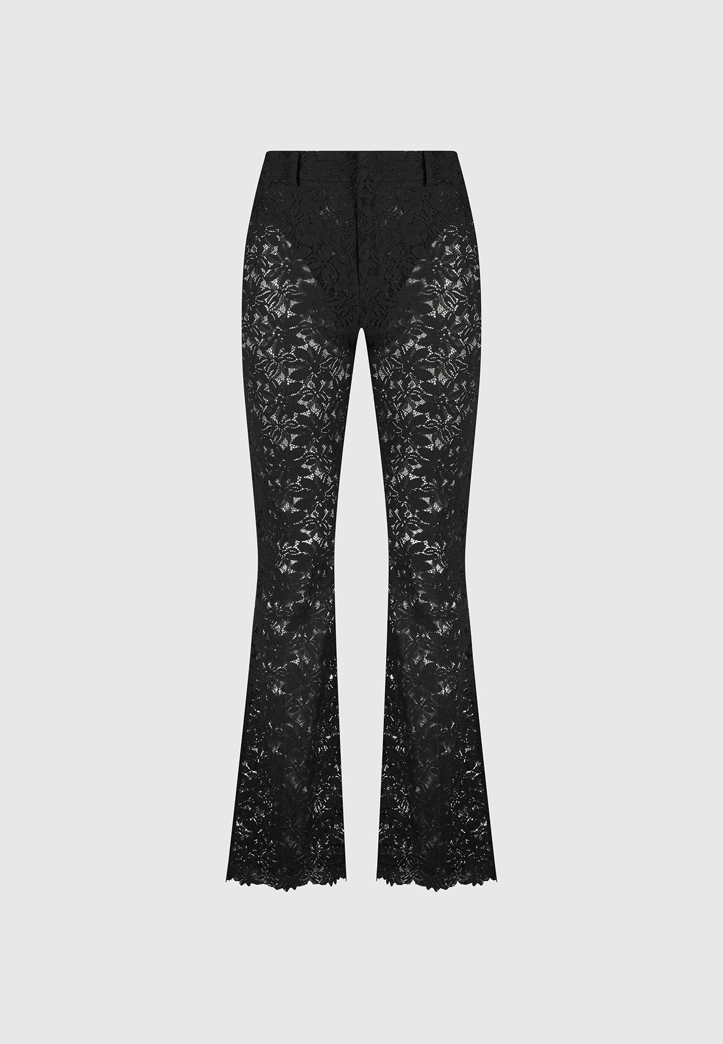Lace Fit & Flare Trousers - High Waisted & Sheer | Manière De Voir