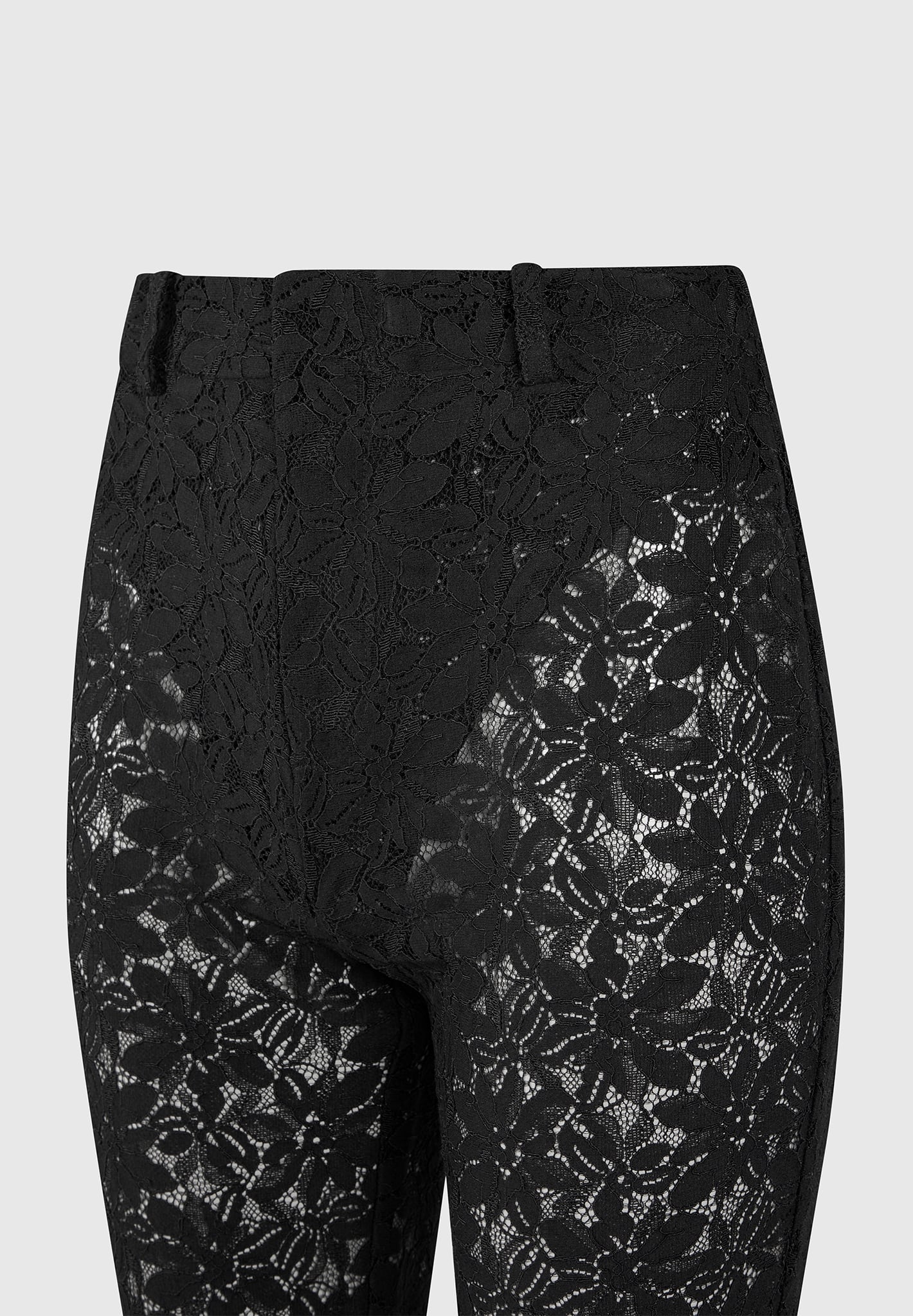 Lace Fit & Flare Trousers - High Waisted & Sheer | Manière De Voir