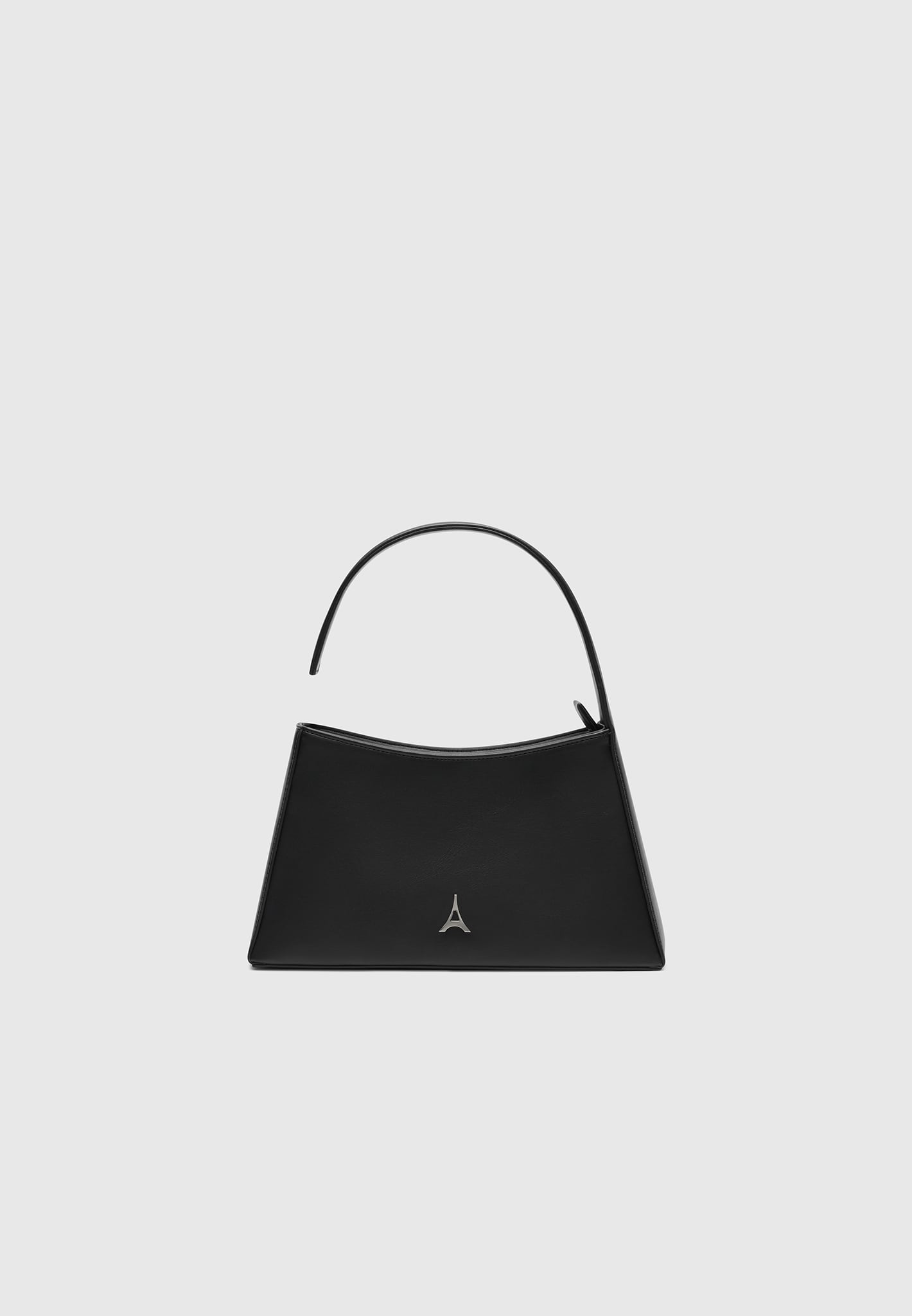 Vegan Leather Ghost Strap Handbag for Evening Outings | Black