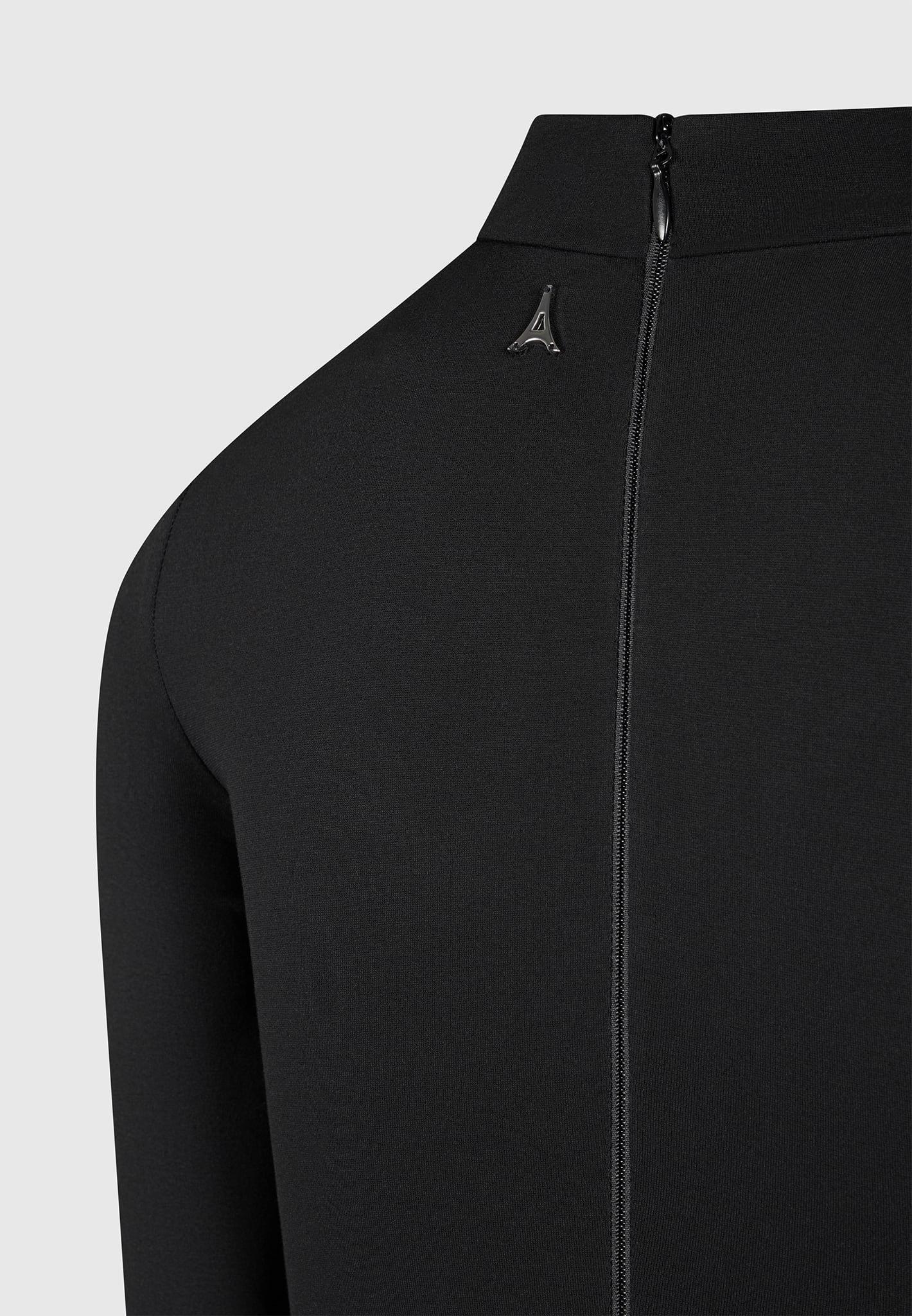 Leather Overlay High Neck Bodysuit for Night Out | Manière De Voir