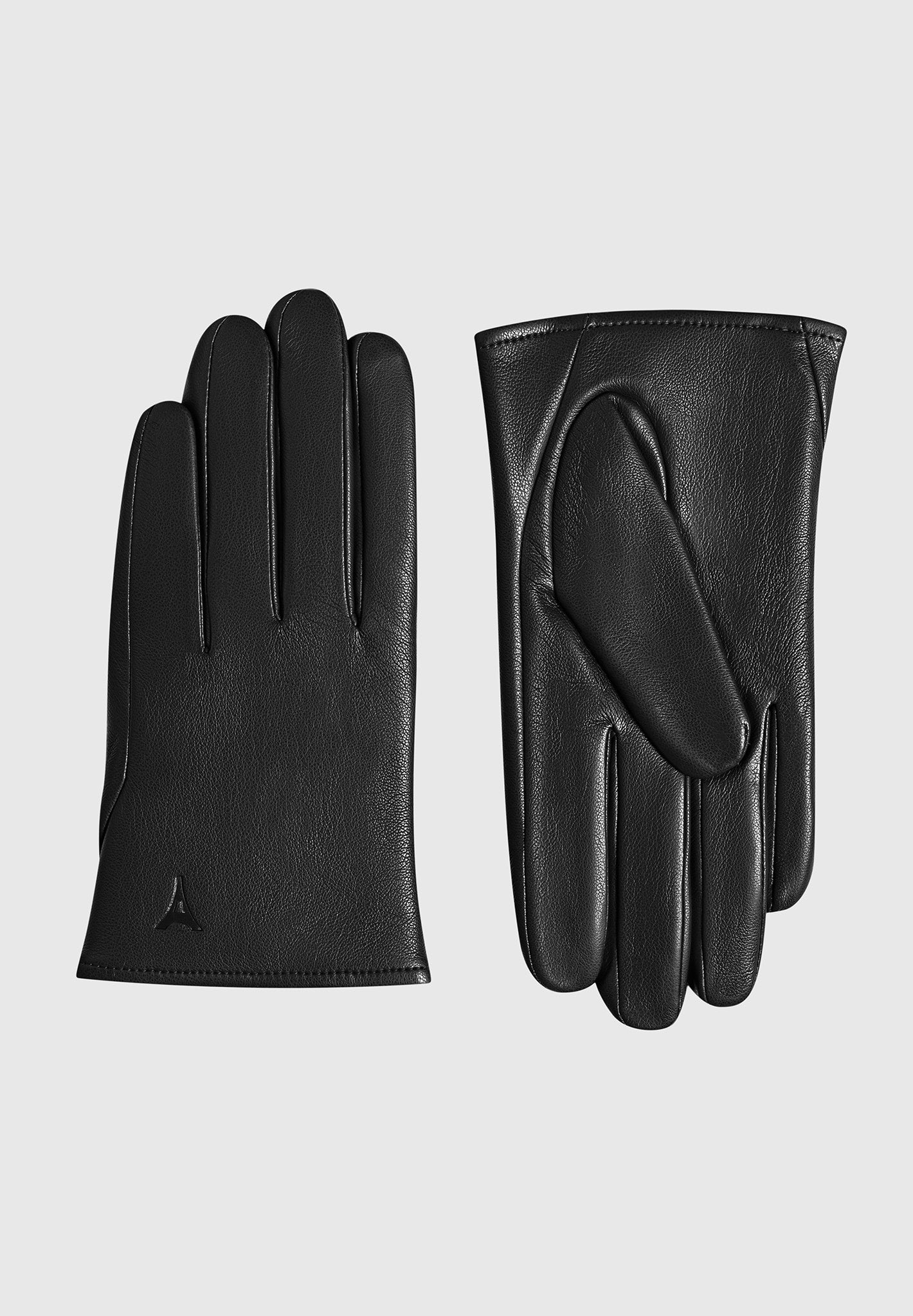 Vegan Leather Short Gloves for Women - Black | Maniere De Voir