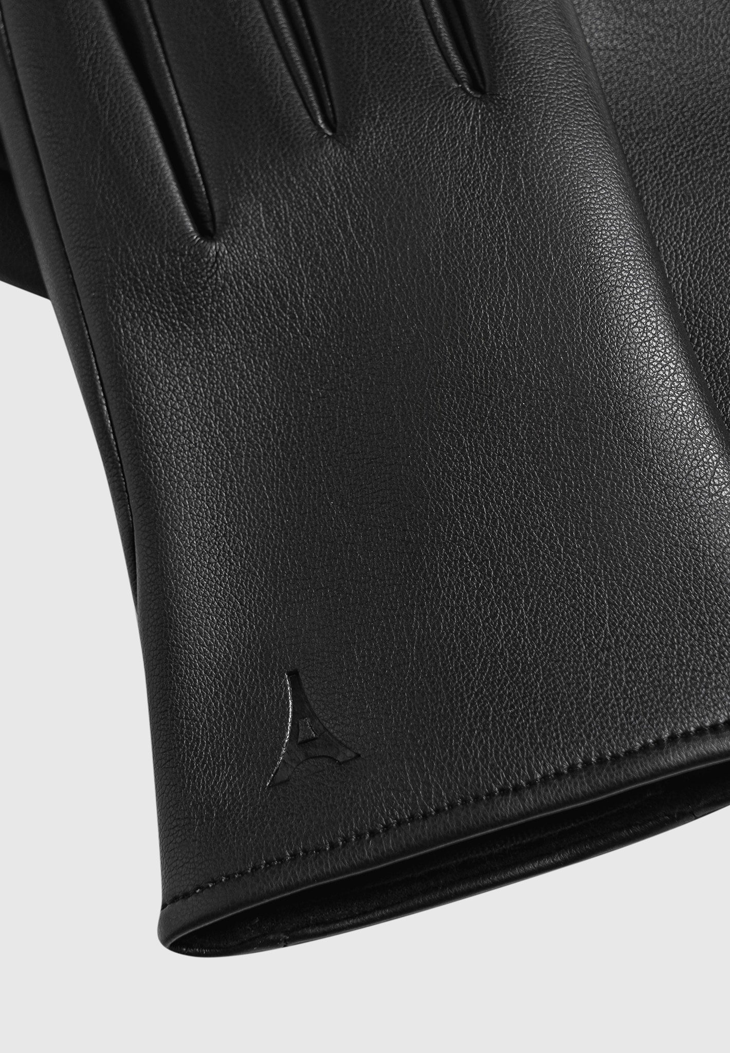 Vegan Leather Short Gloves for Women - Black | Maniere De Voir