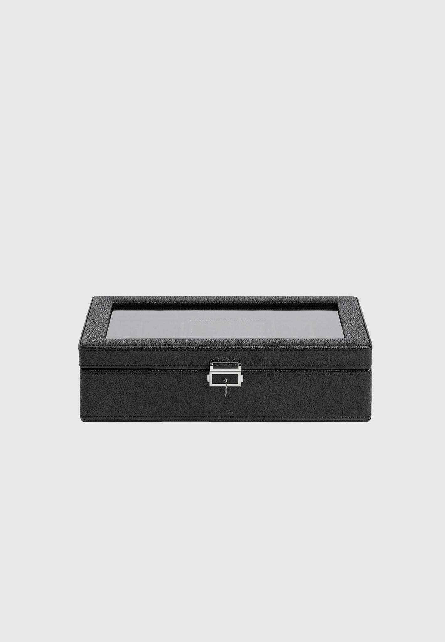 Leather Watch & Jewelry Box with Lock | Vegan Leather Storage for Watches & Sunglasses