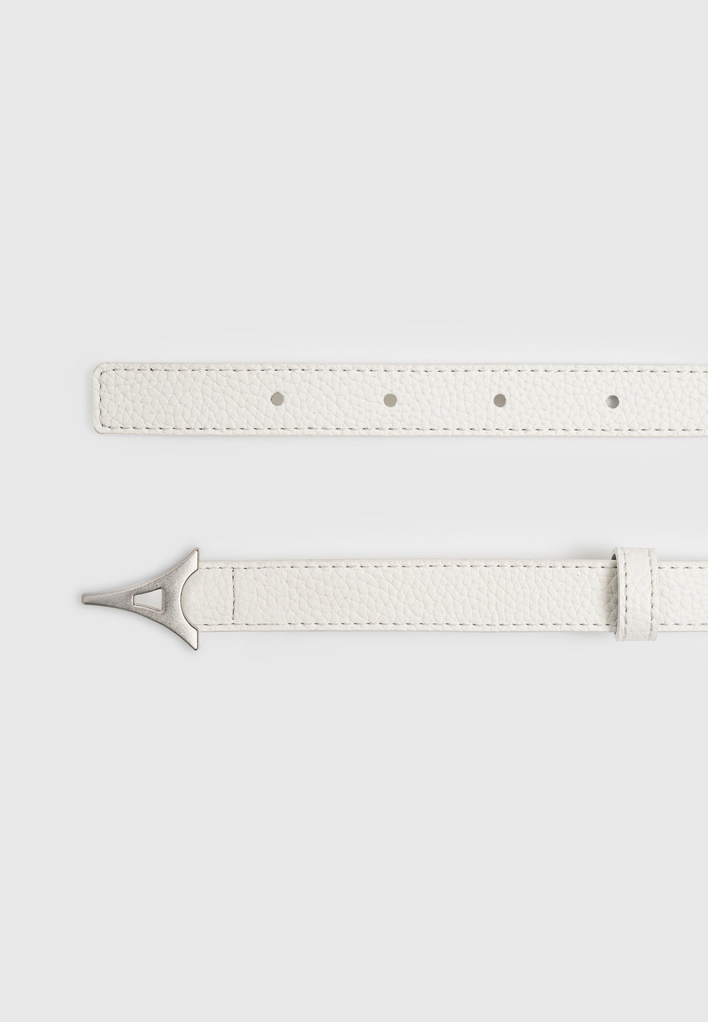 Vegan Leather Slim Belt with Eiffel Buckle | Manière De Voir