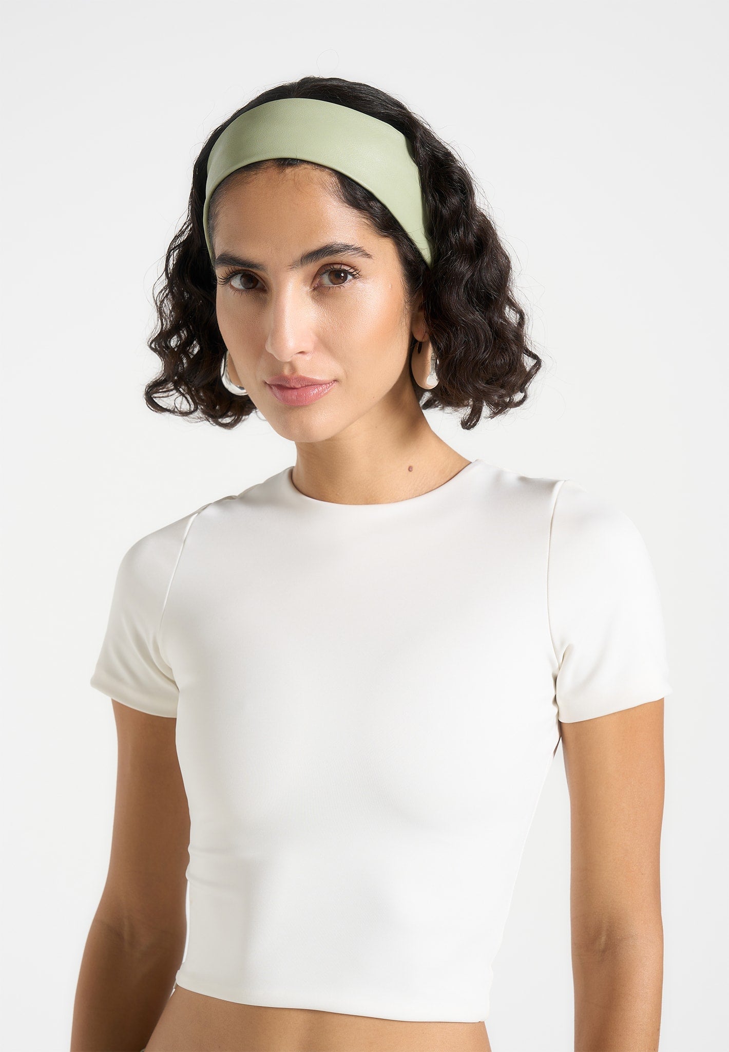 Vegan Leather Eiffel Headband for Women | Lilou Sage