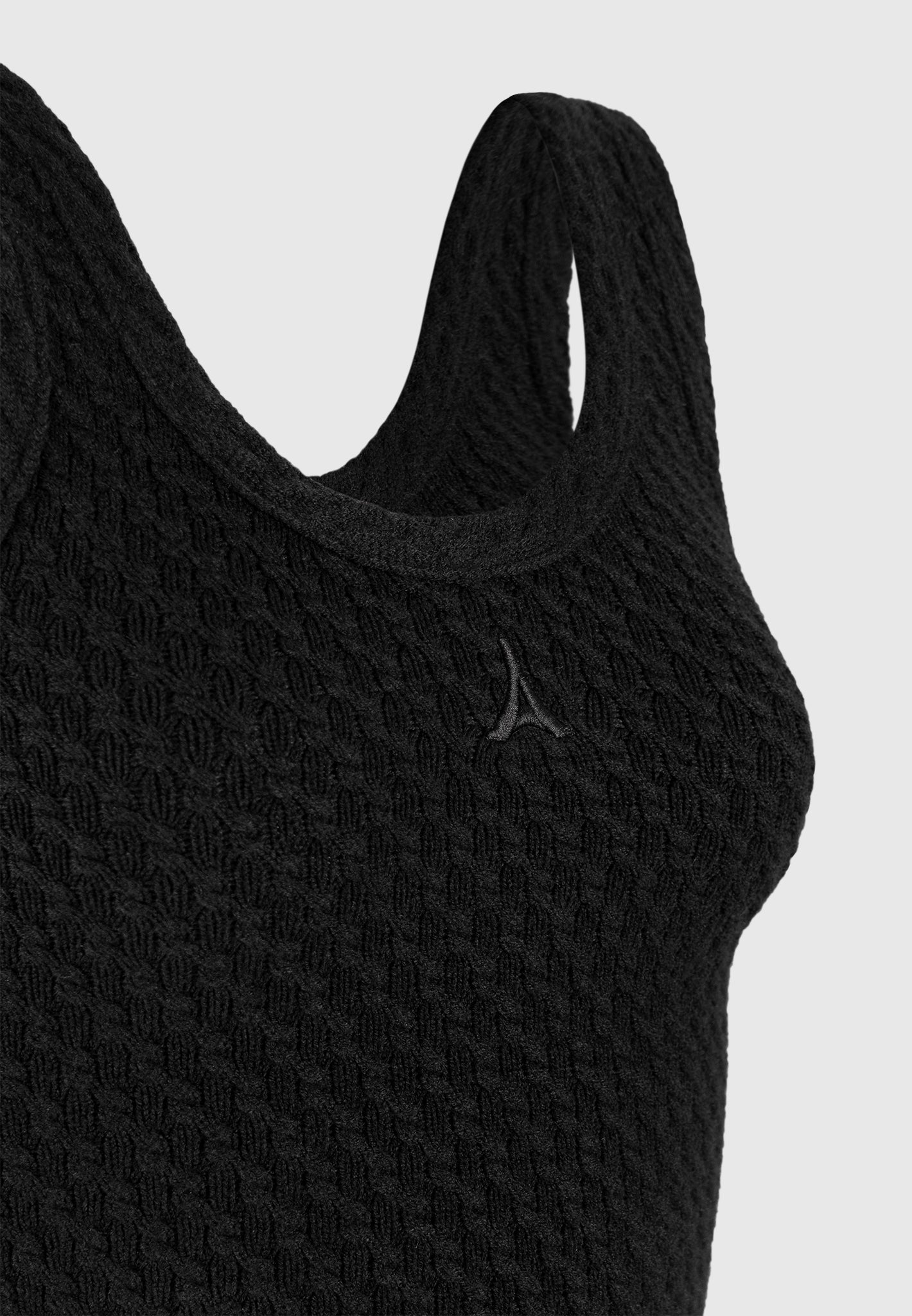 Eiffel Knitted Tank Top for Women - Slim Fit & Soft Black | Limited Edition