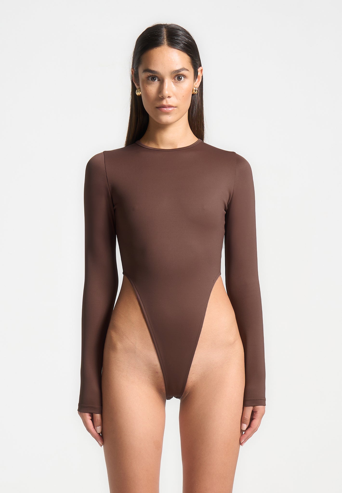 High Leg Long Sleeve Bodysuit - Soft Touch & Popper Closure | Lola