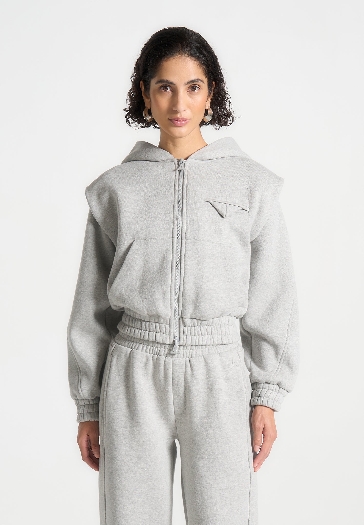 Wide Shoulder Zip Hoodie for Women | Relaxed Fit & Premium Fabric | Louna