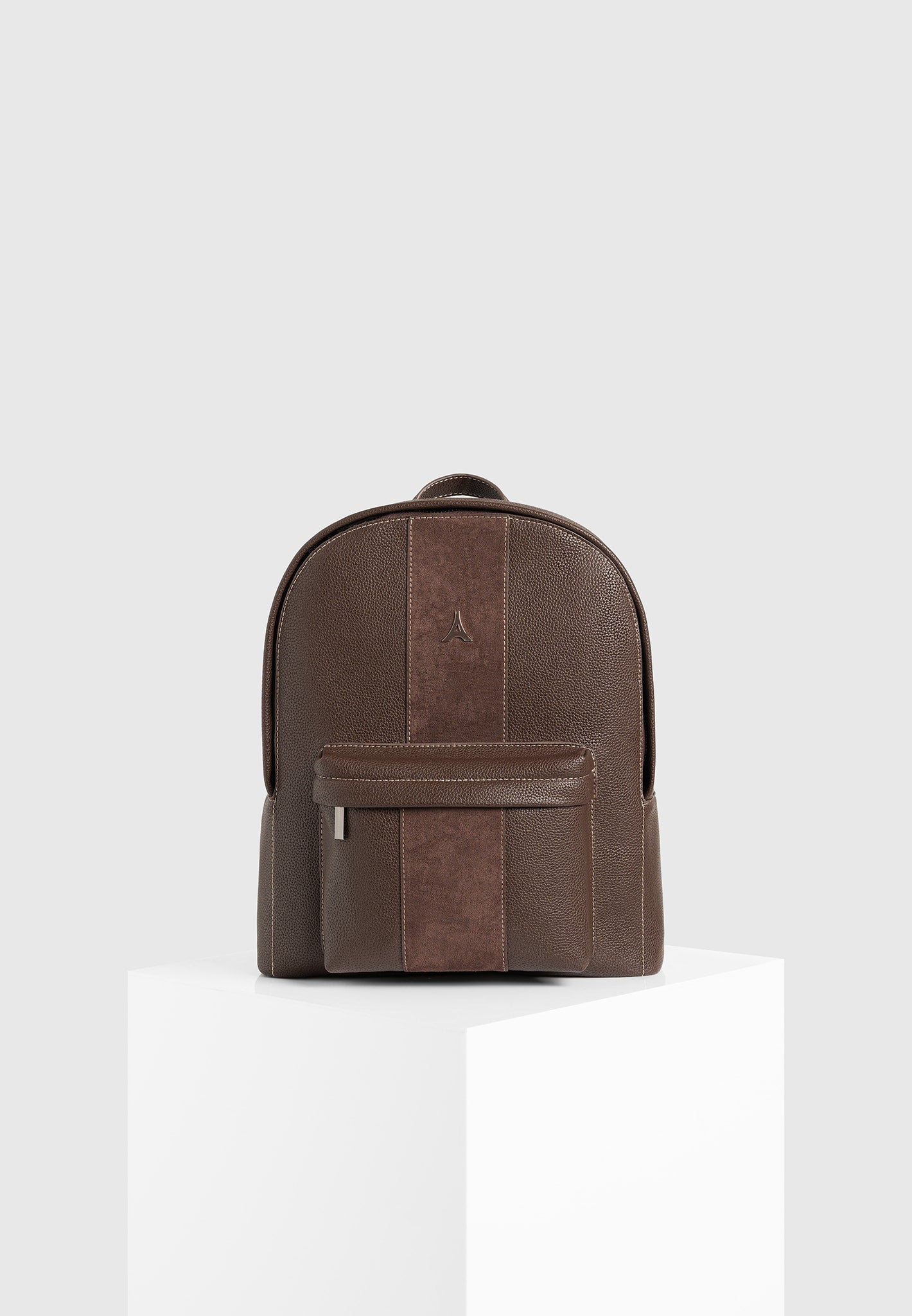 Brown Suede Panel Backpack for Work & Travel | Manière De Voir