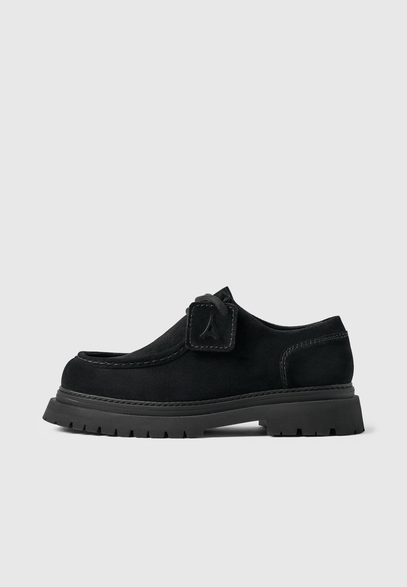 Genuine Suede Lace-up Shoes with Cushioned Insole | L'Atelier Black