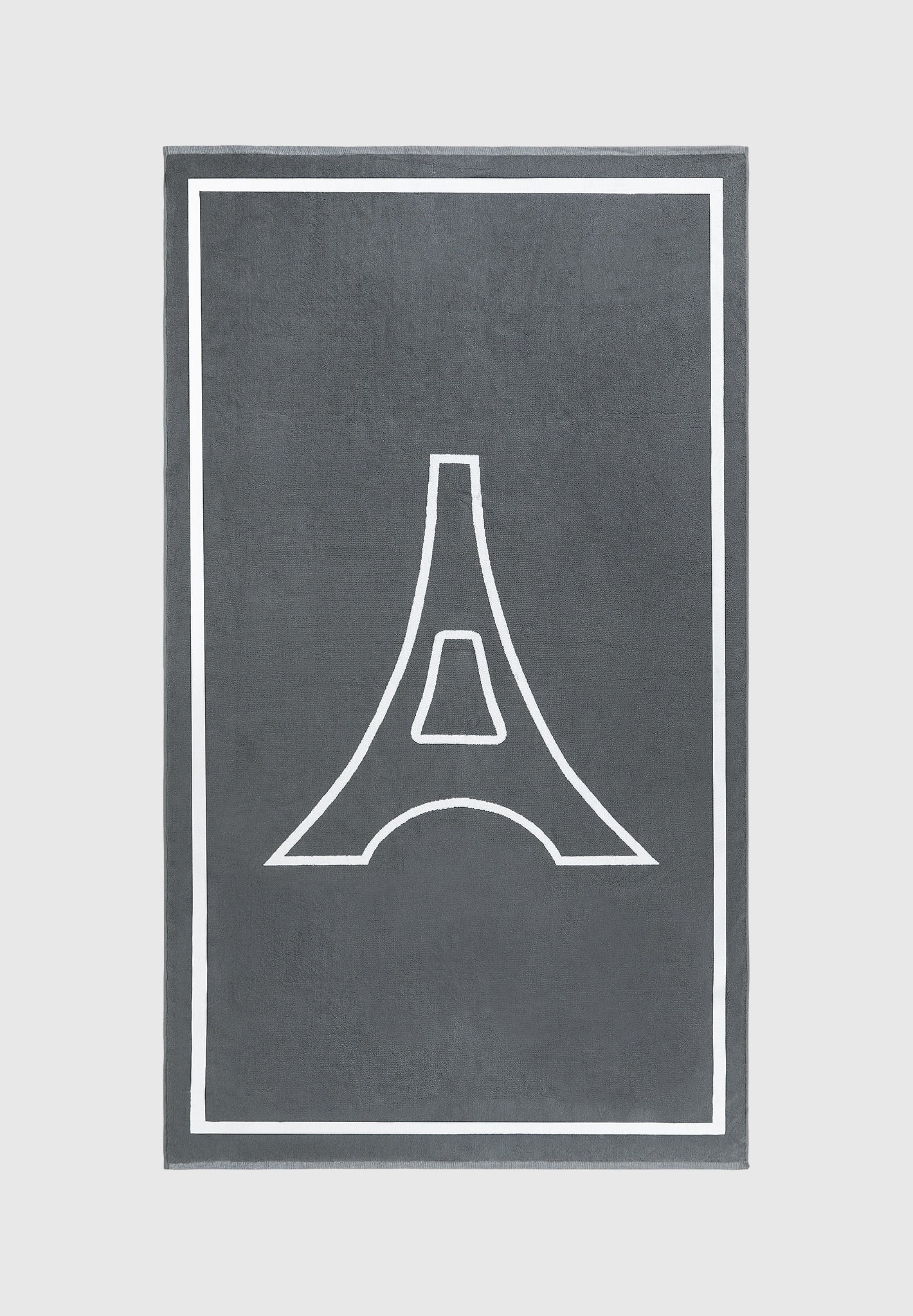 Reversible Eiffel Beach Towel - Grey/White | Manière De Voir