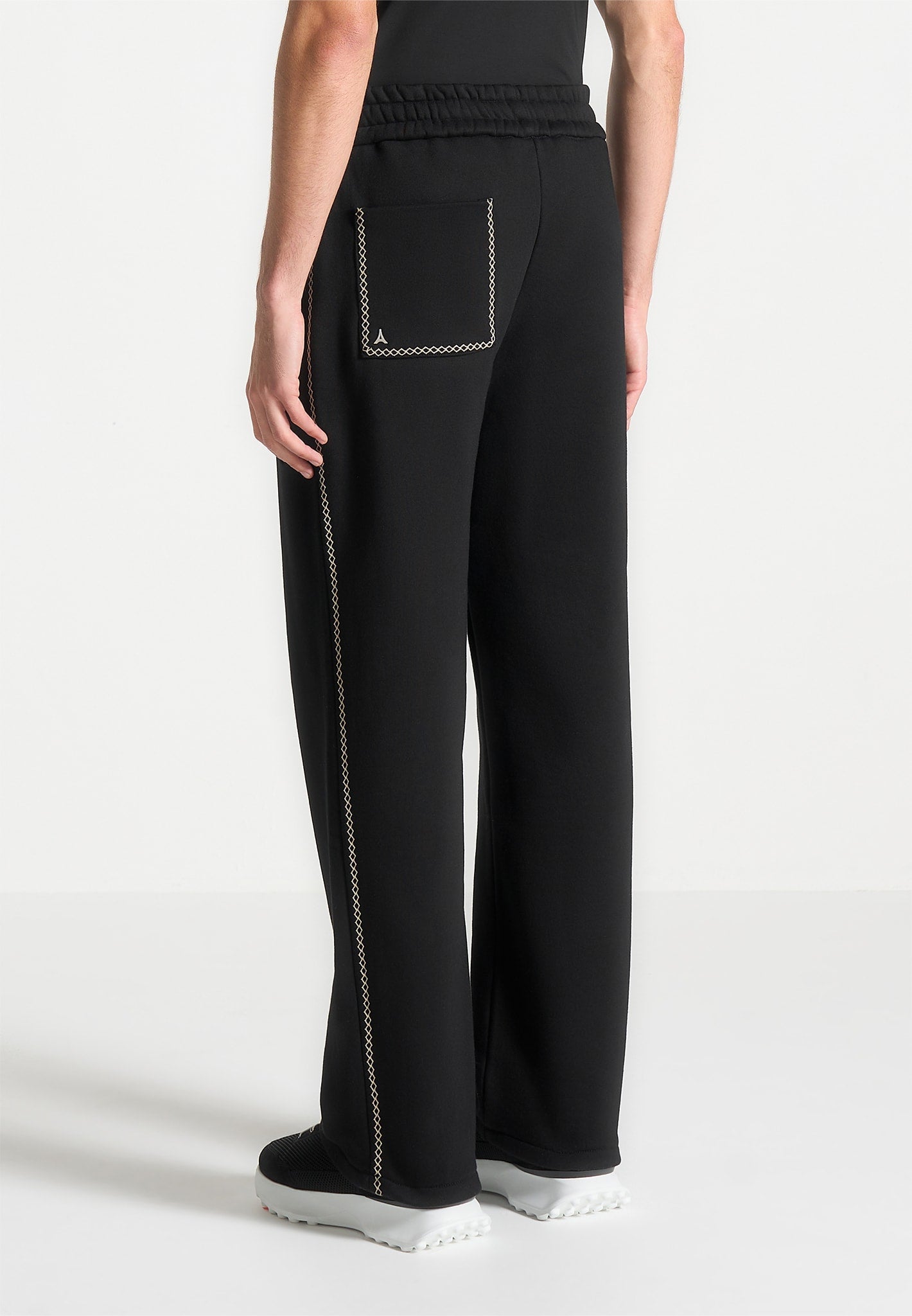 Relaxed Fit Joggers with Whipstitch Detailing | Marcel Black