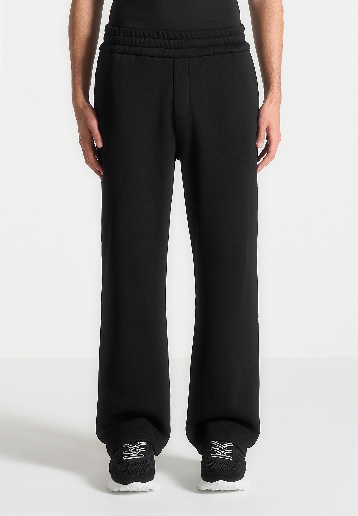 Relaxed Fit Joggers with Whipstitch Detailing | Marcel Black