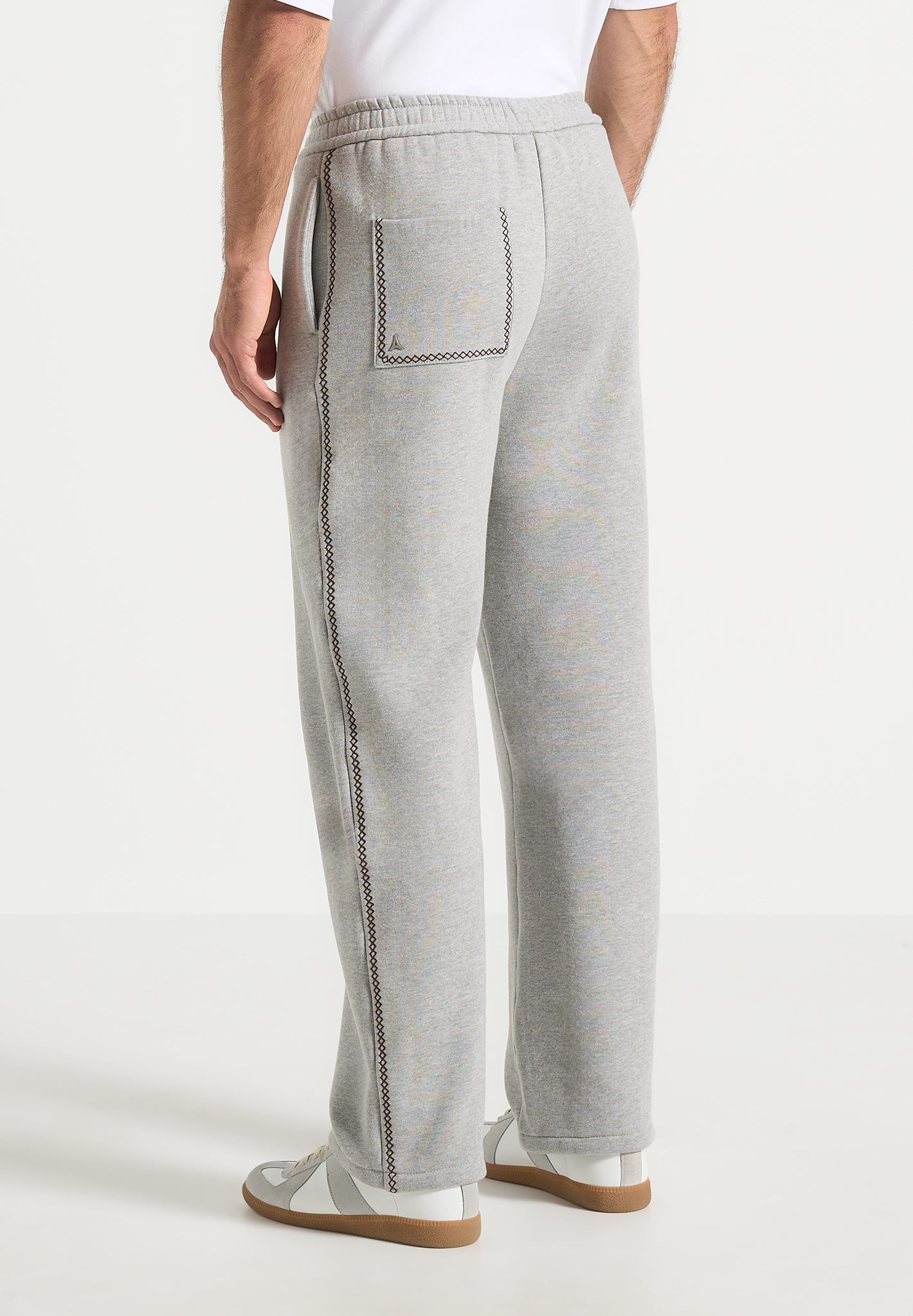 Relaxed Fit Joggers with Whipstitch Detail | Marcel Light Grey