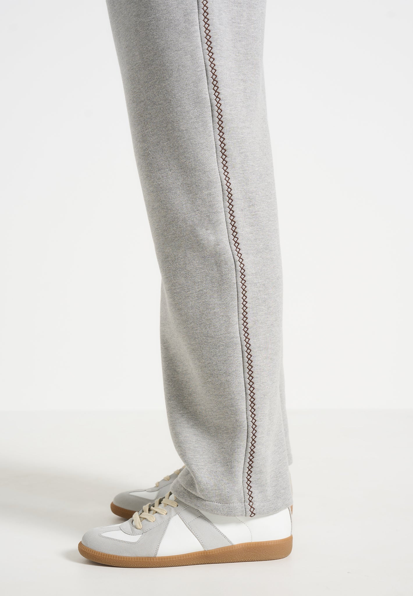 Relaxed Fit Joggers with Whipstitch Detail | Marcel Light Grey