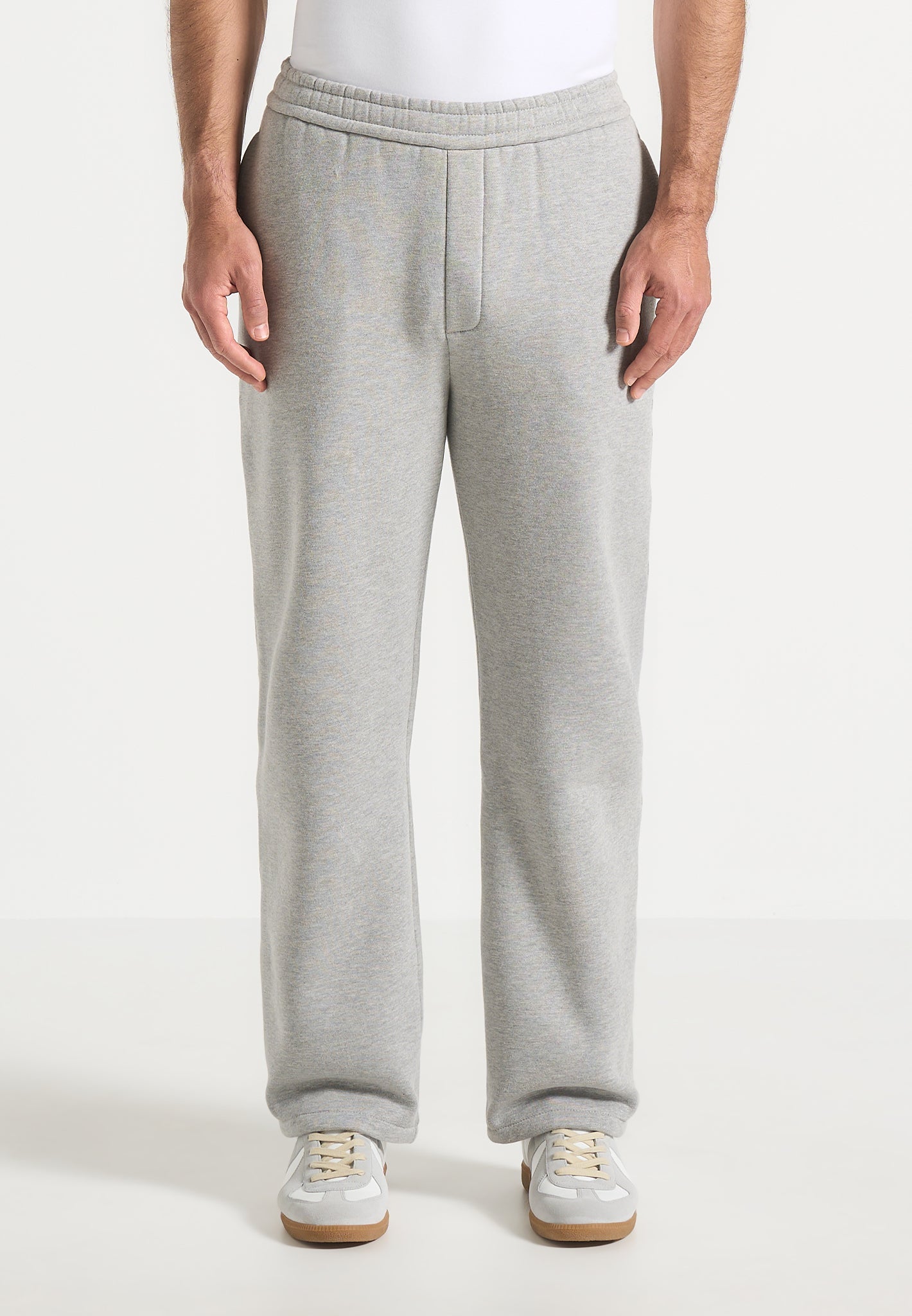 Relaxed Fit Joggers with Whipstitch Detail | Marcel Light Grey