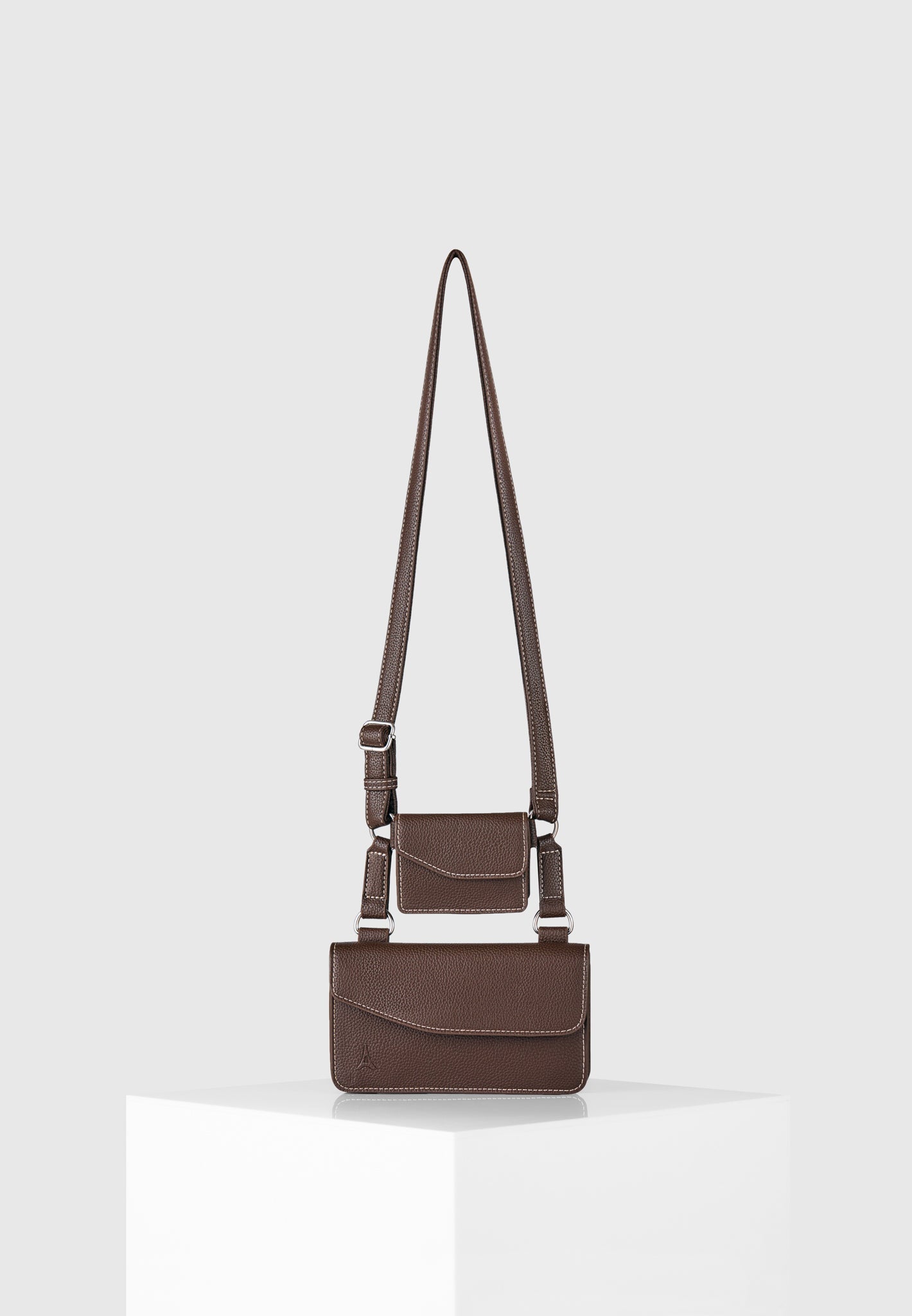 Vegan Leather Crossbody Bag with Adjustable Straps | Monet Duo