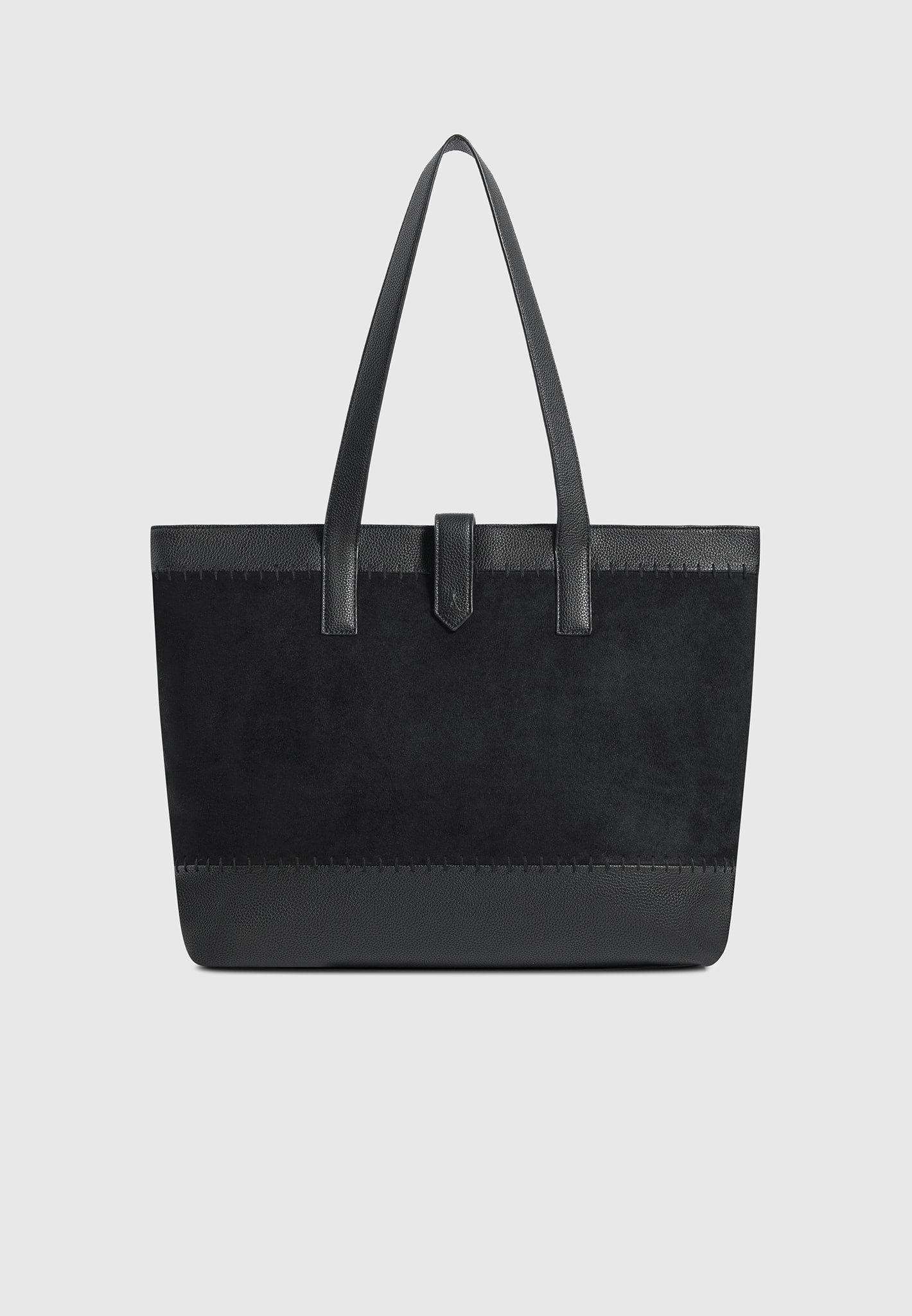 Leather & Suede Whipstitch Tote Bag for Work & Travel | Nicolas