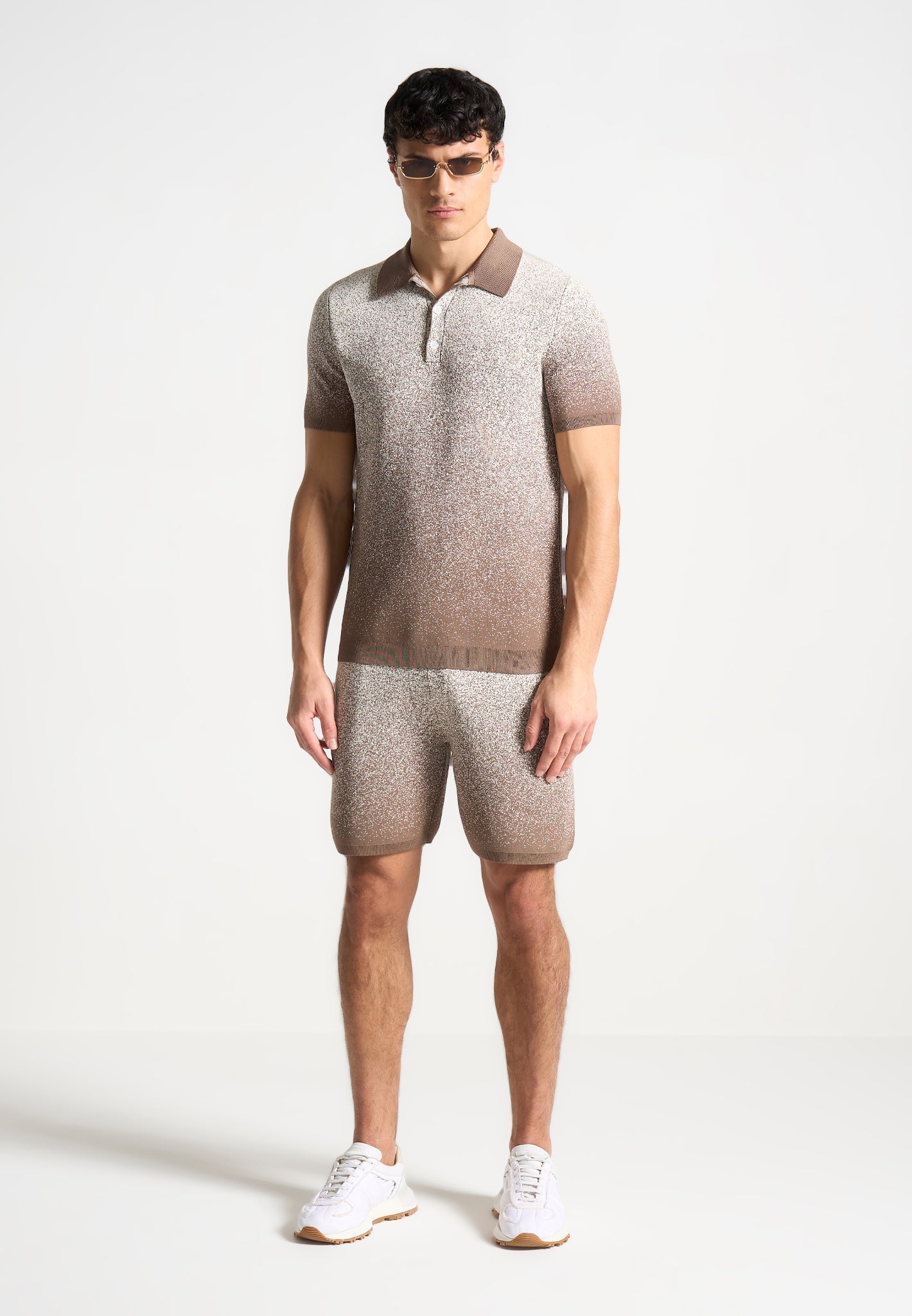 Ombré Knit Shorts with Drawstring Waistband & Gradient Effect | Manière De Voir