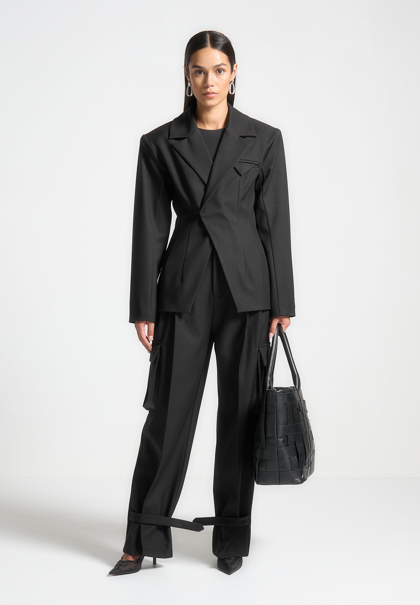 Tailored Double Breasted Blazer for Women | Béatrice Black
