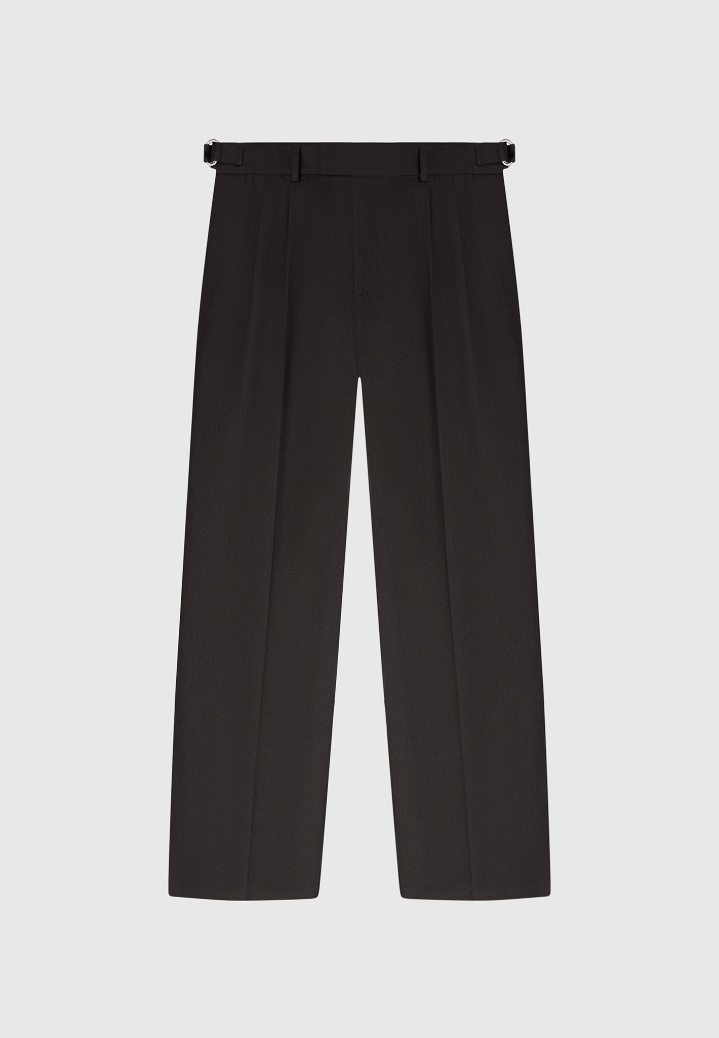 Relaxed Fit Pleated Tailored Trousers for Men - Brown | Pierre