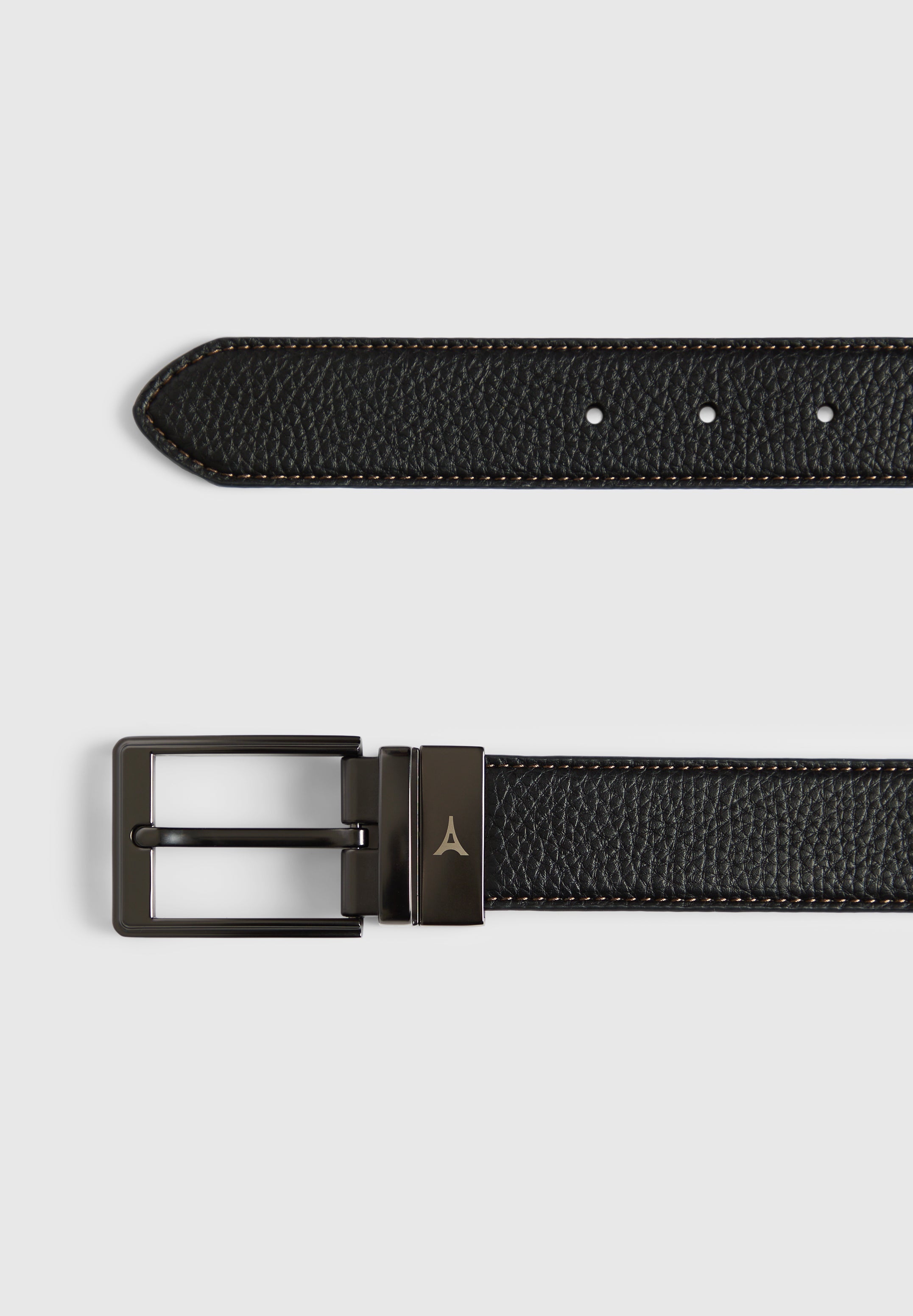 Reversible Leather Belt for Men - Black & Brown Vegan Leather | Éternel