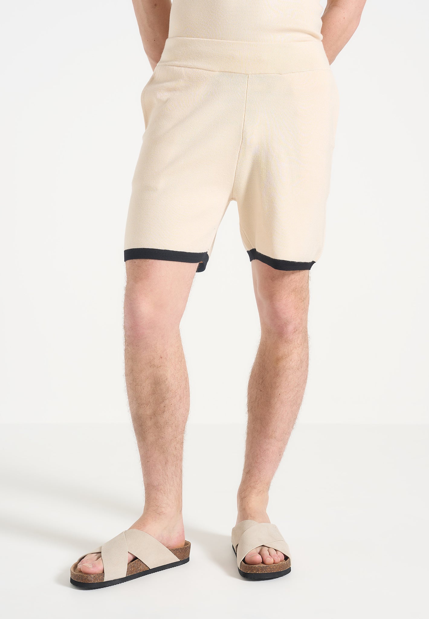 Breathable Knit Shorts with Contrast Detail & Patch Pocket | Regis