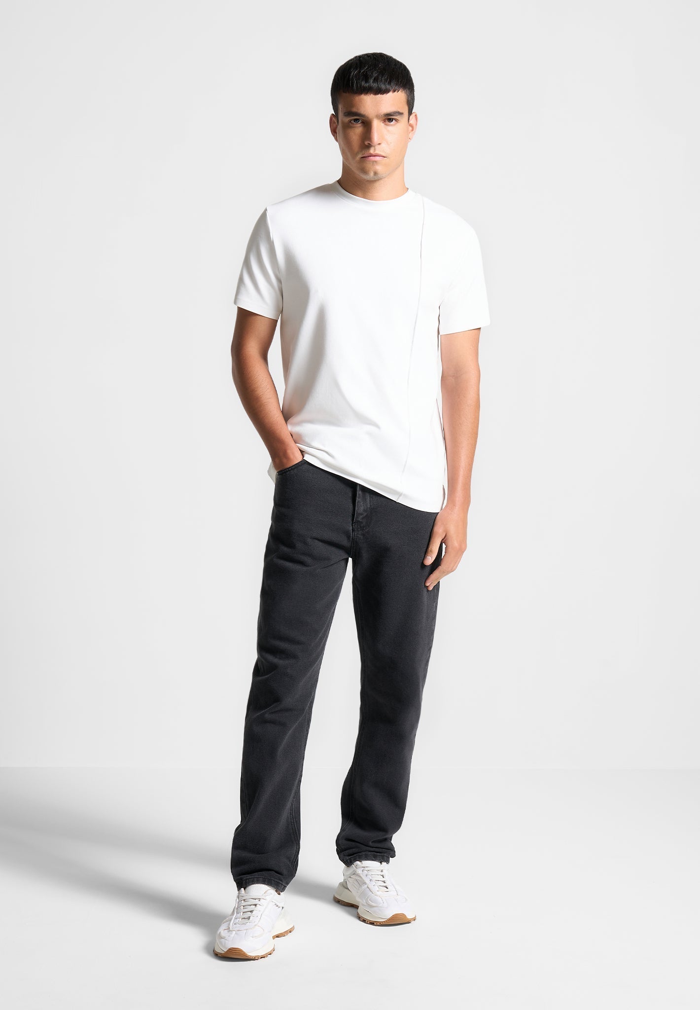 Regular Fit Black Jeans for Men | High-Quality 13oz Denim