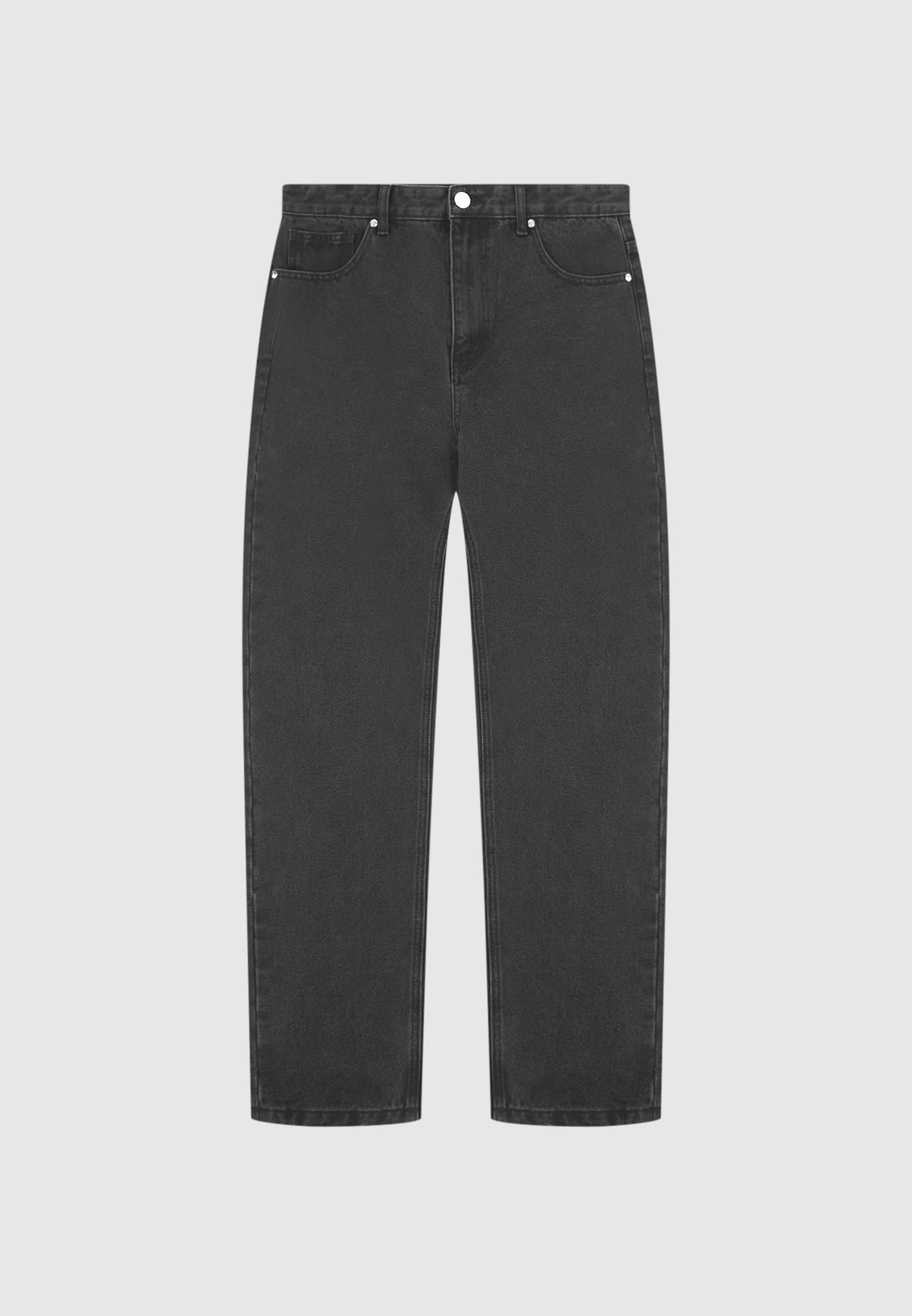 Regular Fit Black Jeans for Men | High-Quality 13oz Denim