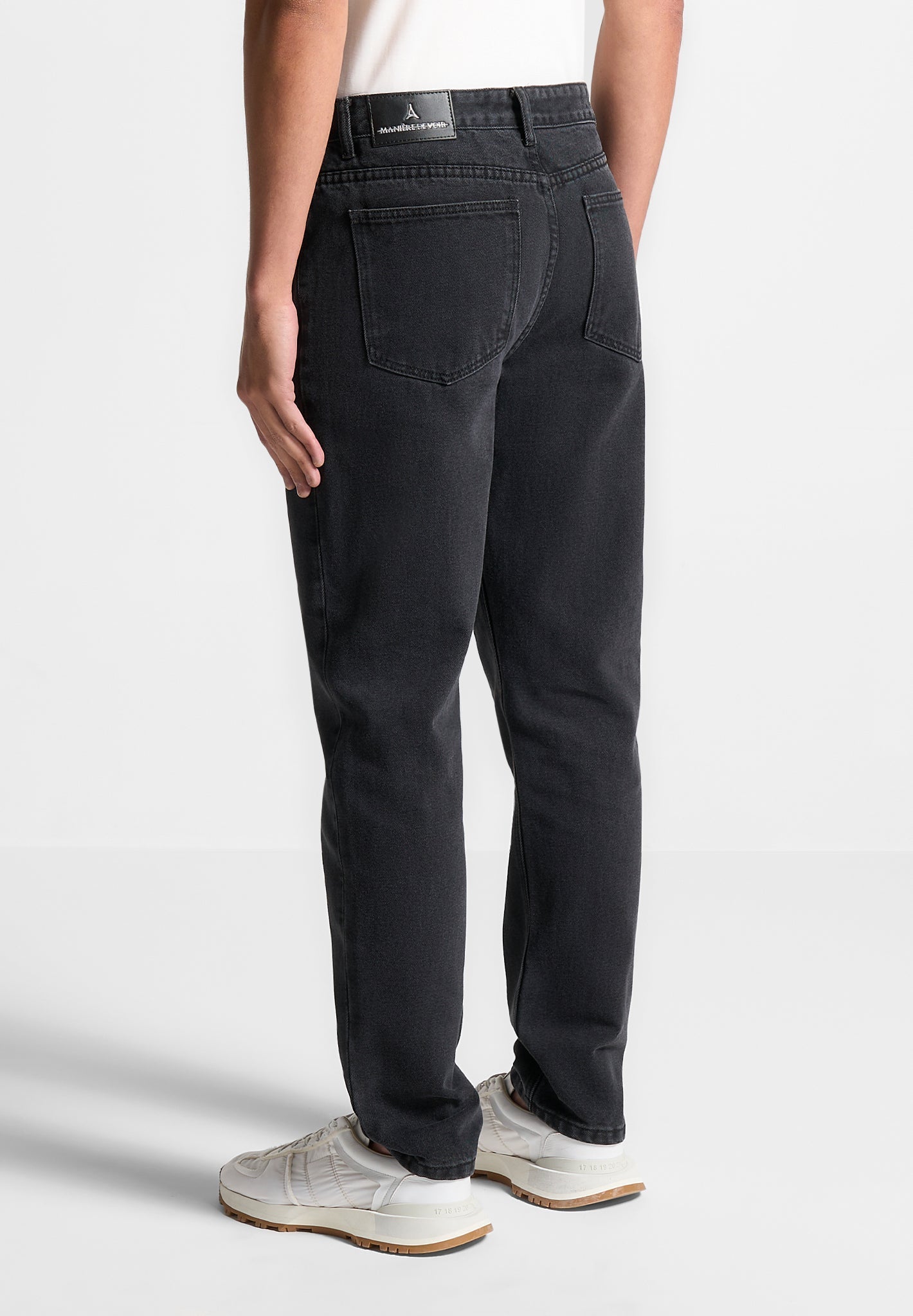 Regular Fit Black Jeans for Men | High-Quality 13oz Denim