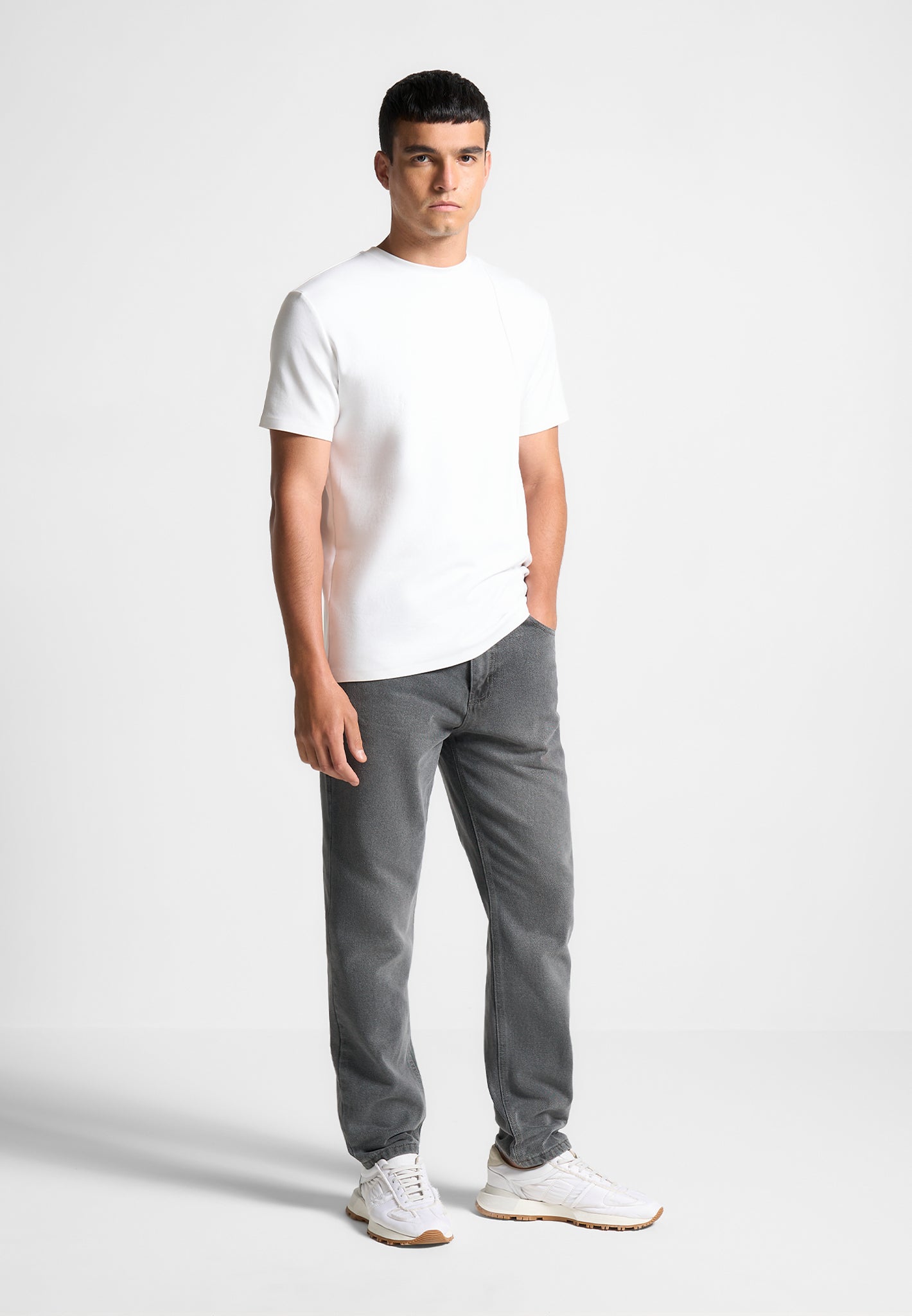 Regular Fit Jeans for Men - Washed Grey Denim | Manière De Voir