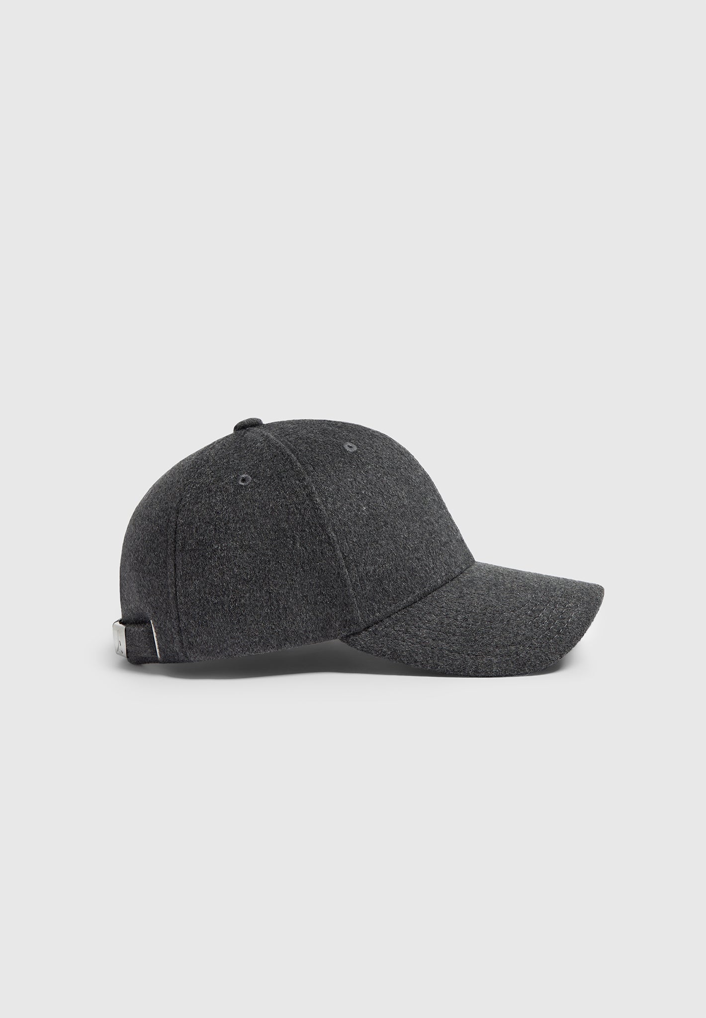 Textured Wool Blend Cap for Men | Charcoal Grey | Remy