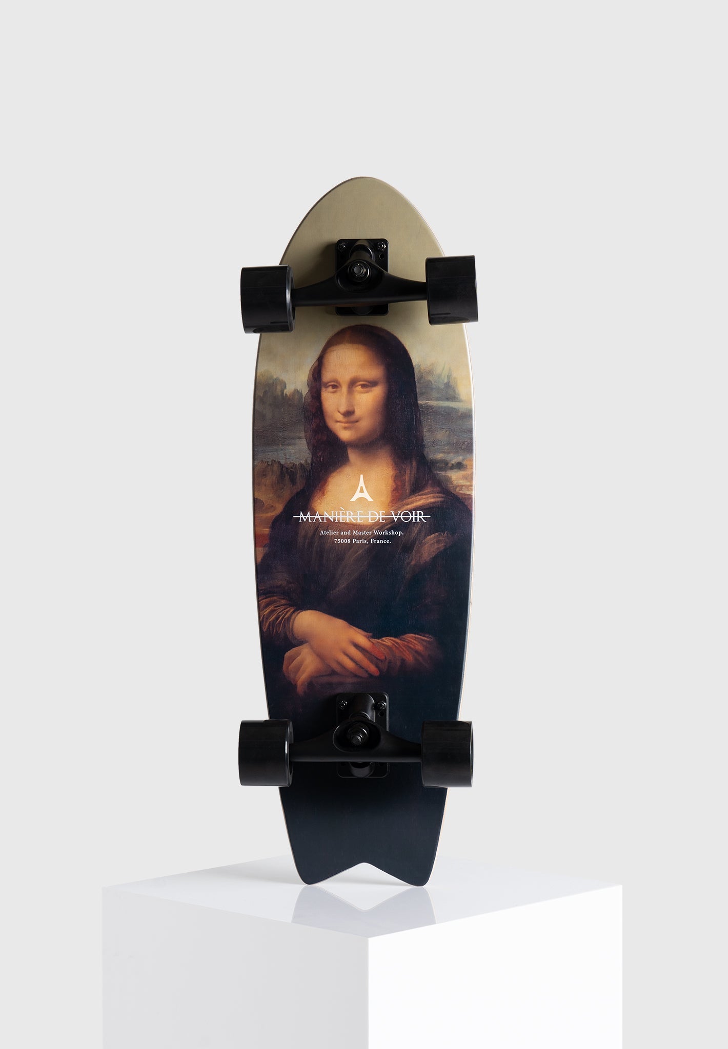 Artistic Mona Lisa Skateboard - Black Maplewood Deck | Roman