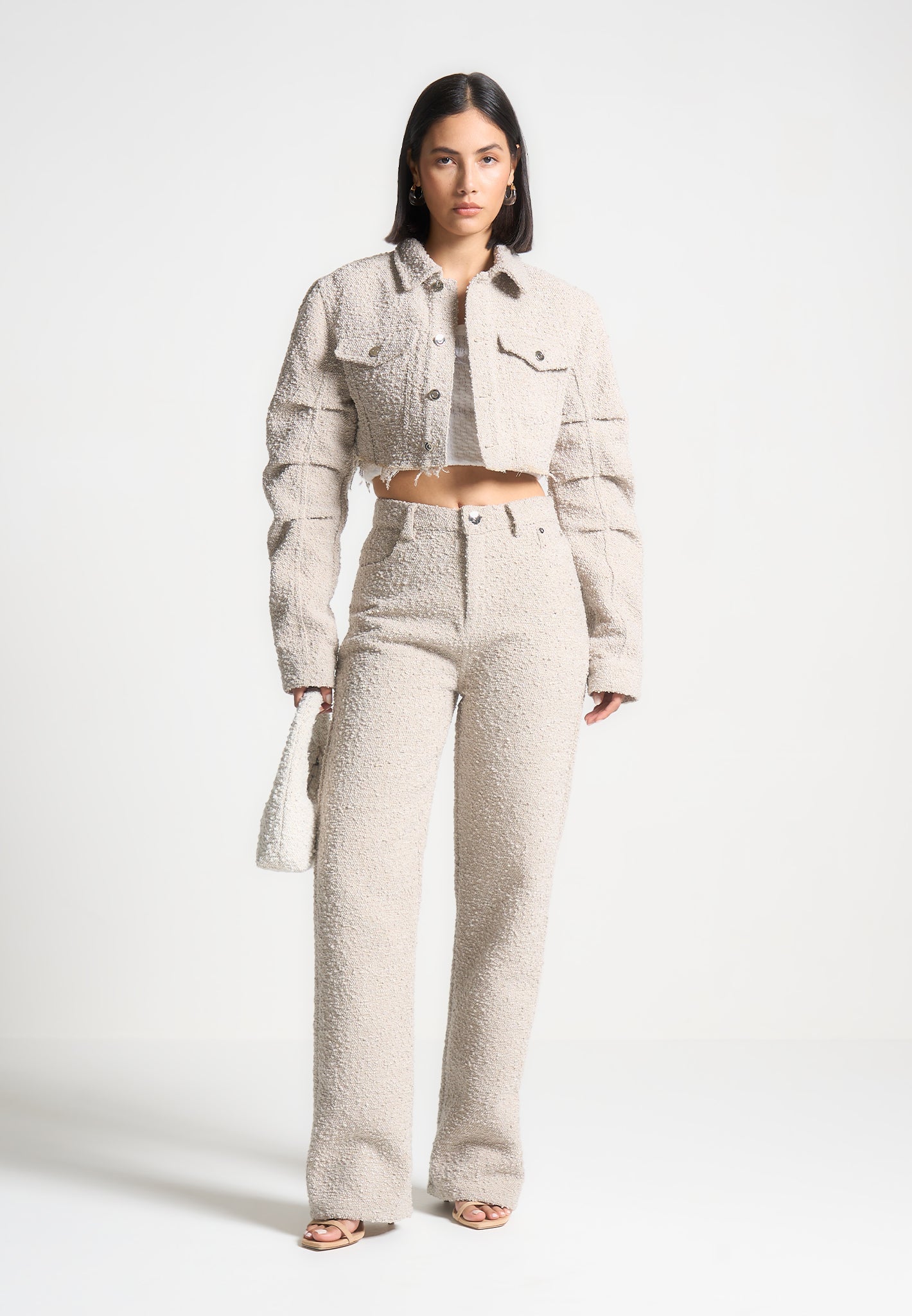 Boucle Boyfriend Trousers - Straight Fit & Adjustable Waist | Manière De Voir